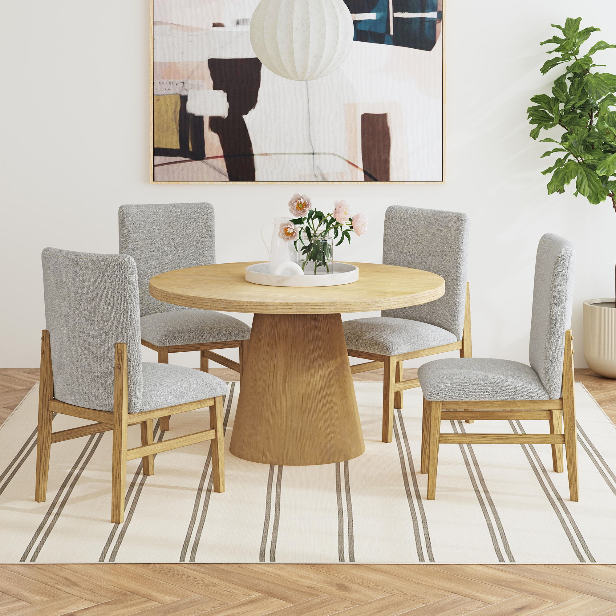 Portland - Round Dining Table - Natural