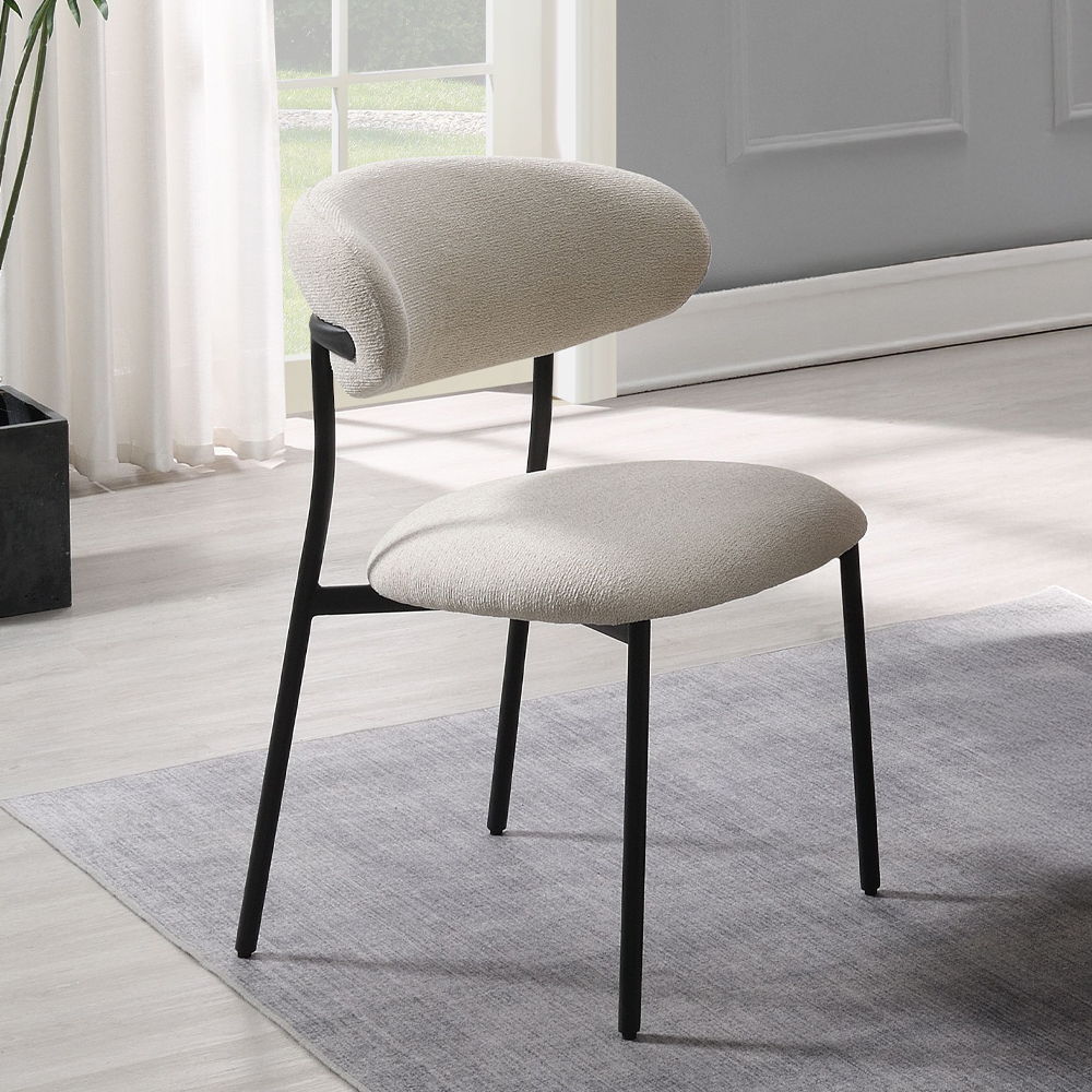 Jirina - Side Chair (Set of 2) - Beige Chenille, beige