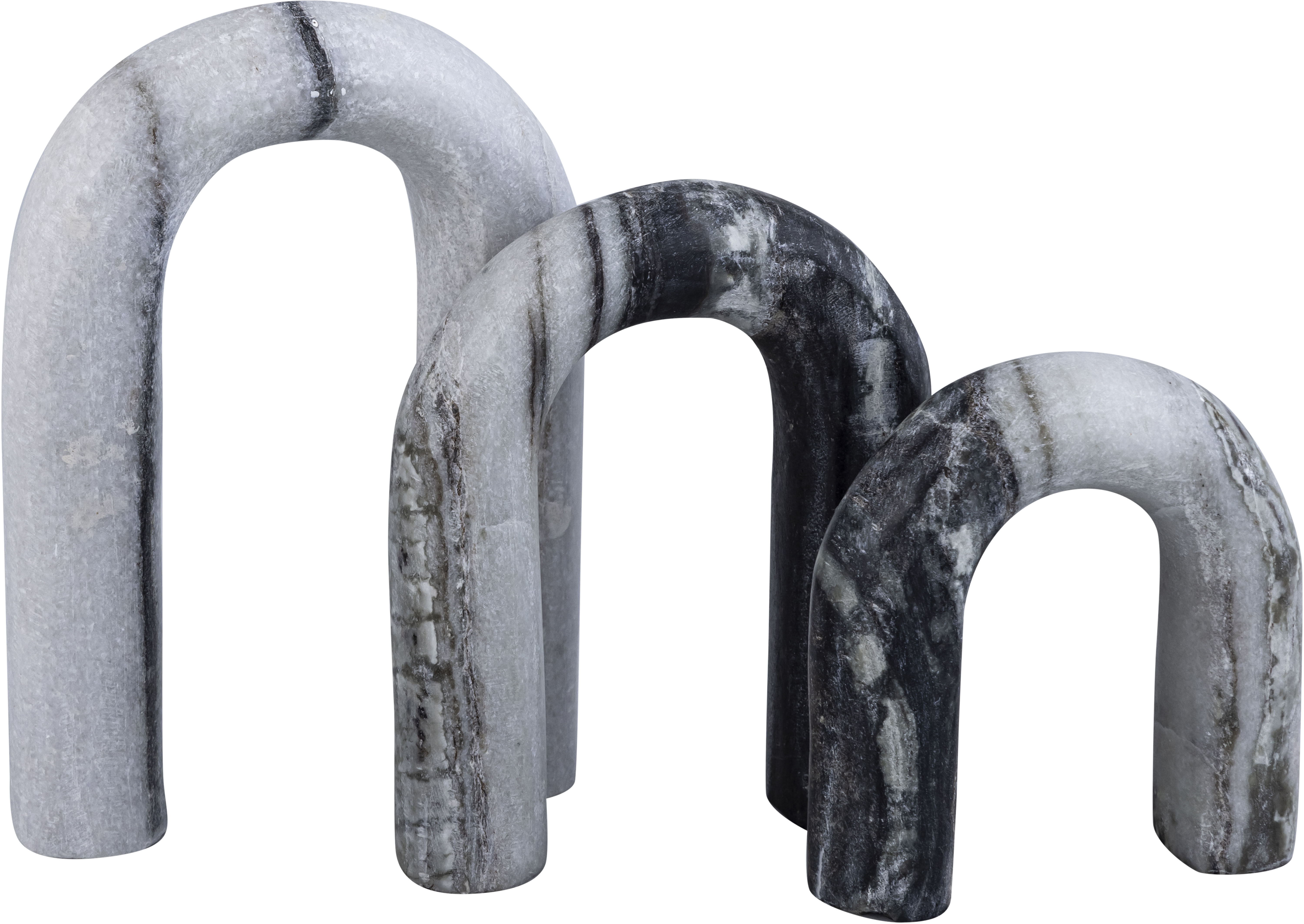 Arco - 3 Piece Marble Decorative Object - Panda