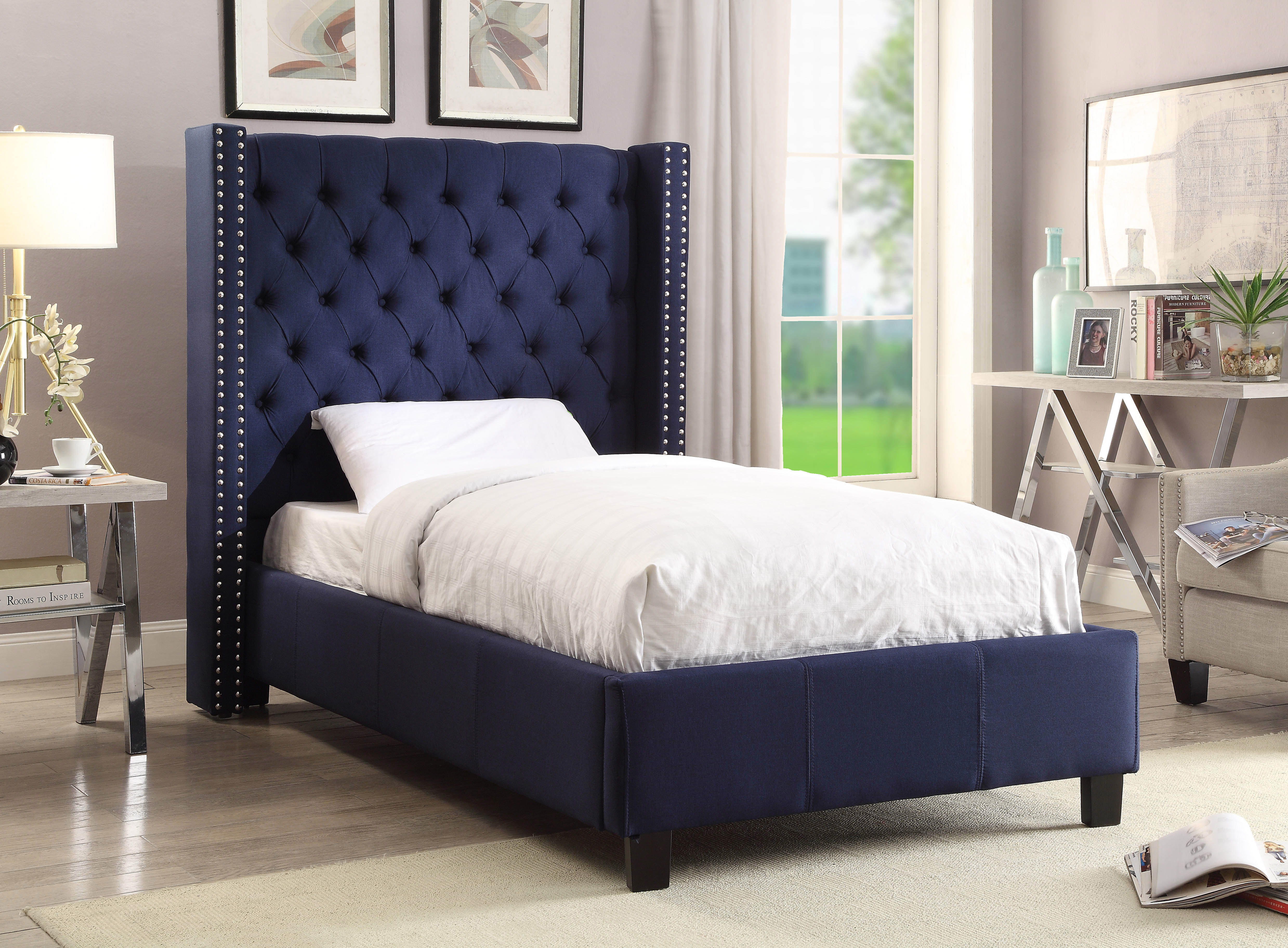 Ashton - Twin Bed - Navy