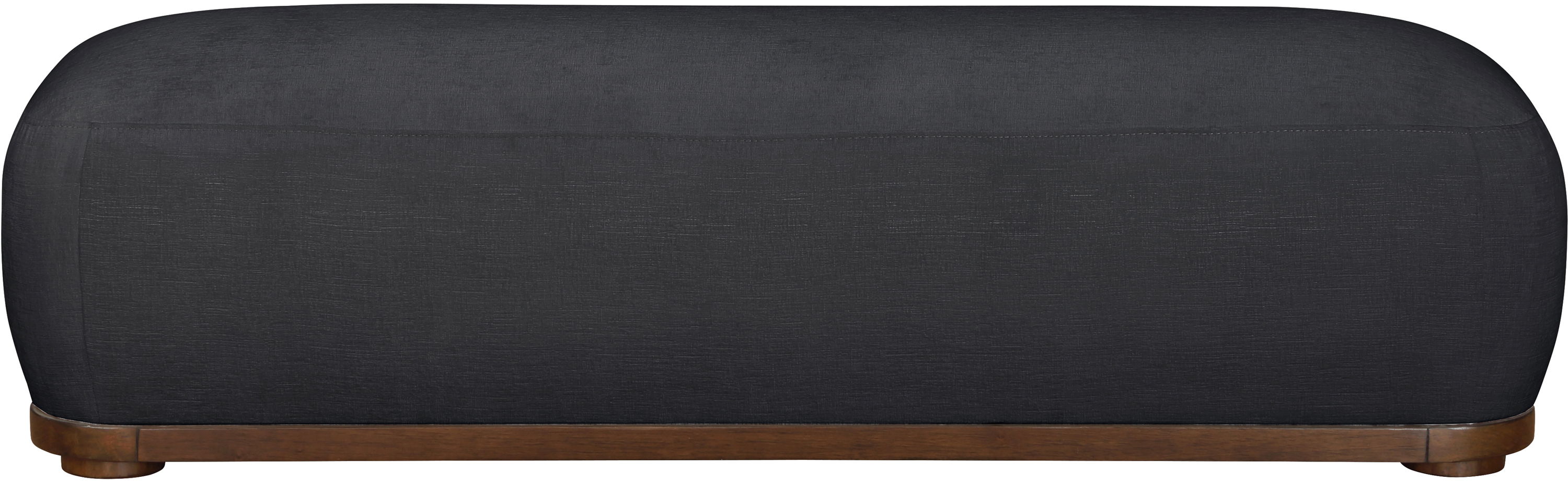 Calum - Bench With Brown Frame - Black