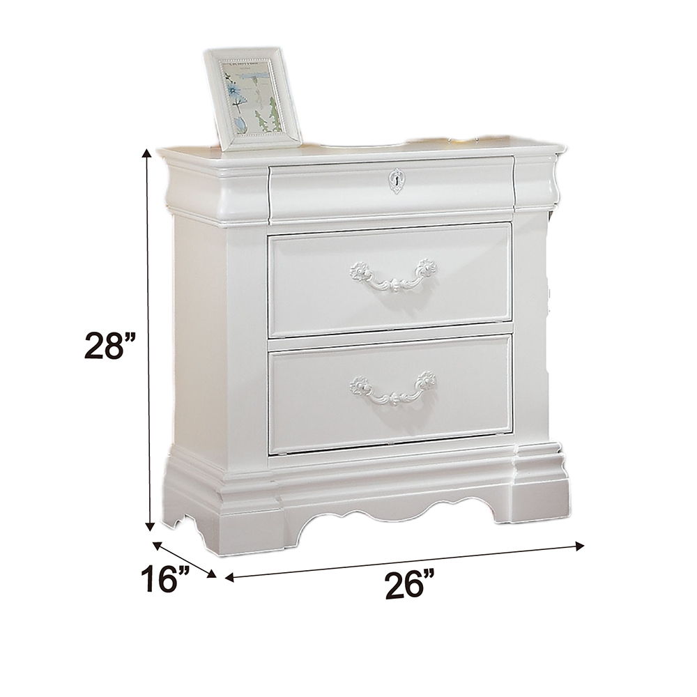 Estrella - Nightstand - White, white, view 5