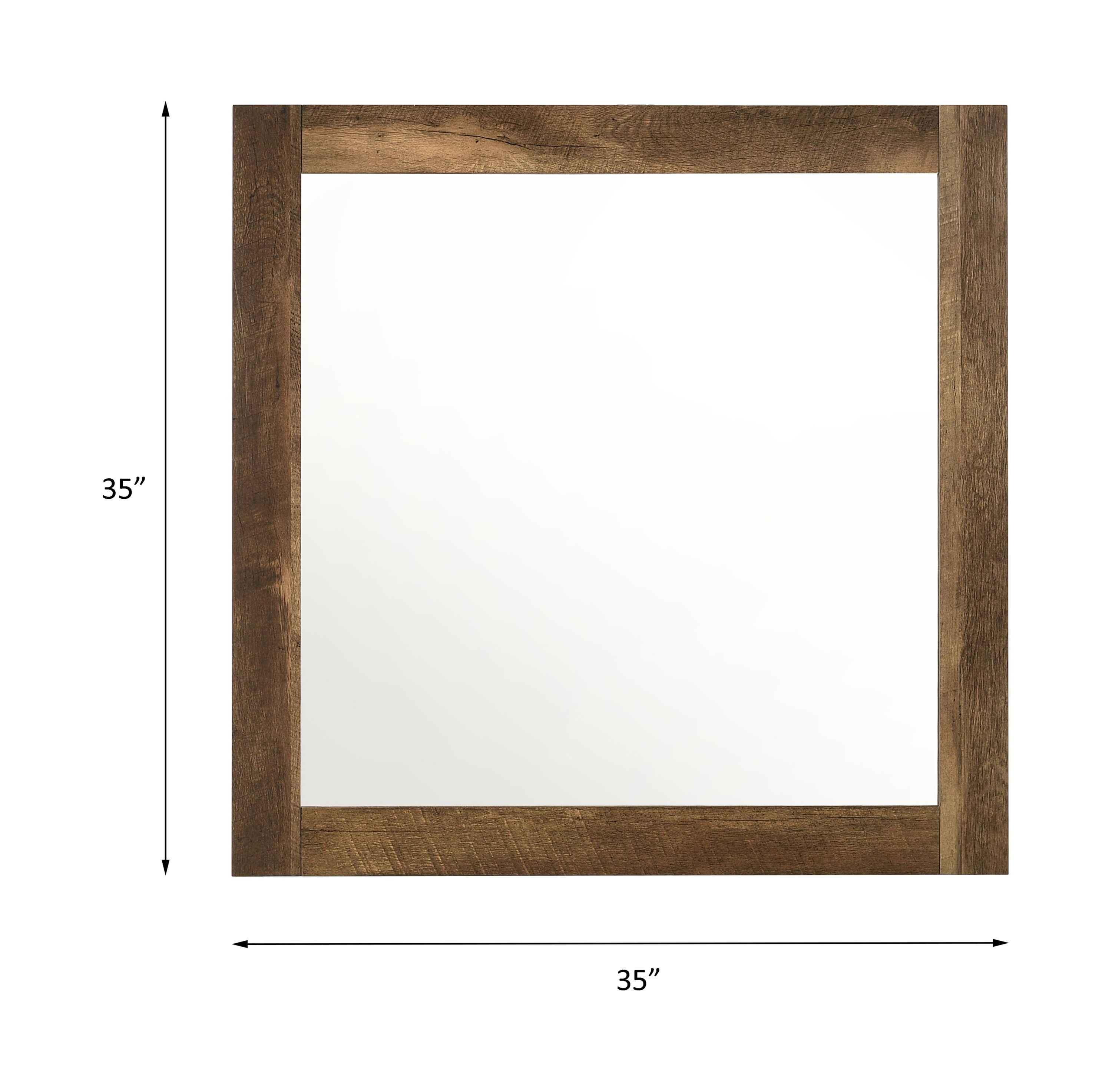 Morales - Mirror - Rustic Oak, light brown, view 5