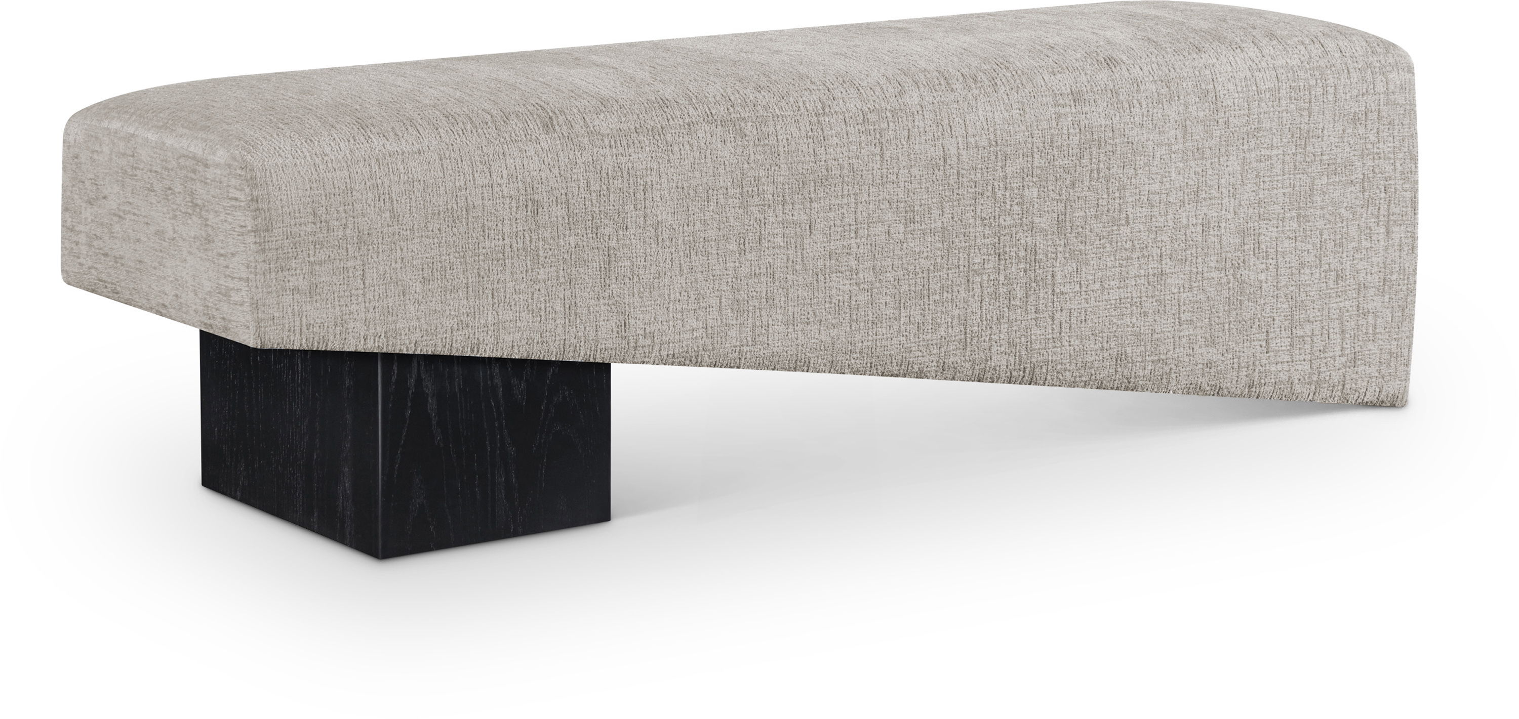Alora - Bench With Black Base - Gray