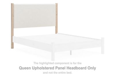 Cadmori – Queen Upholstered Panel Headboard – Two-tone