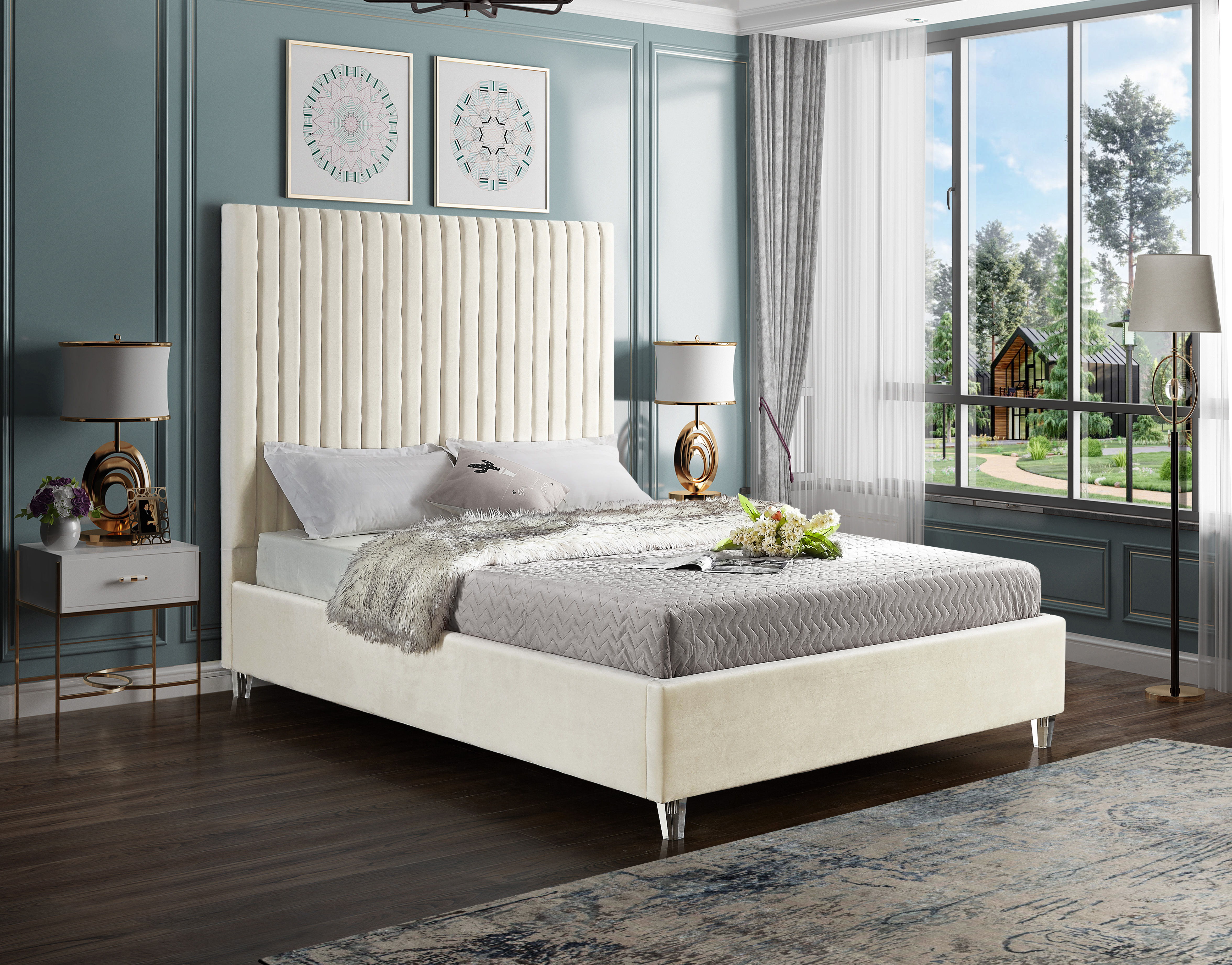 Candace - Queen Bed - Cream
