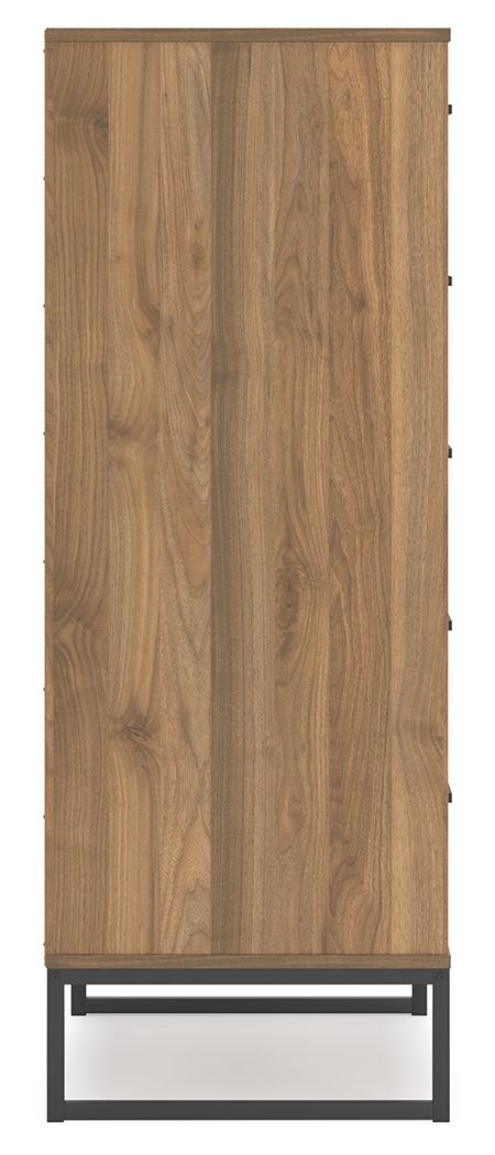 Deanlow - Five Drawer Chest - Honey, light brown, view 7