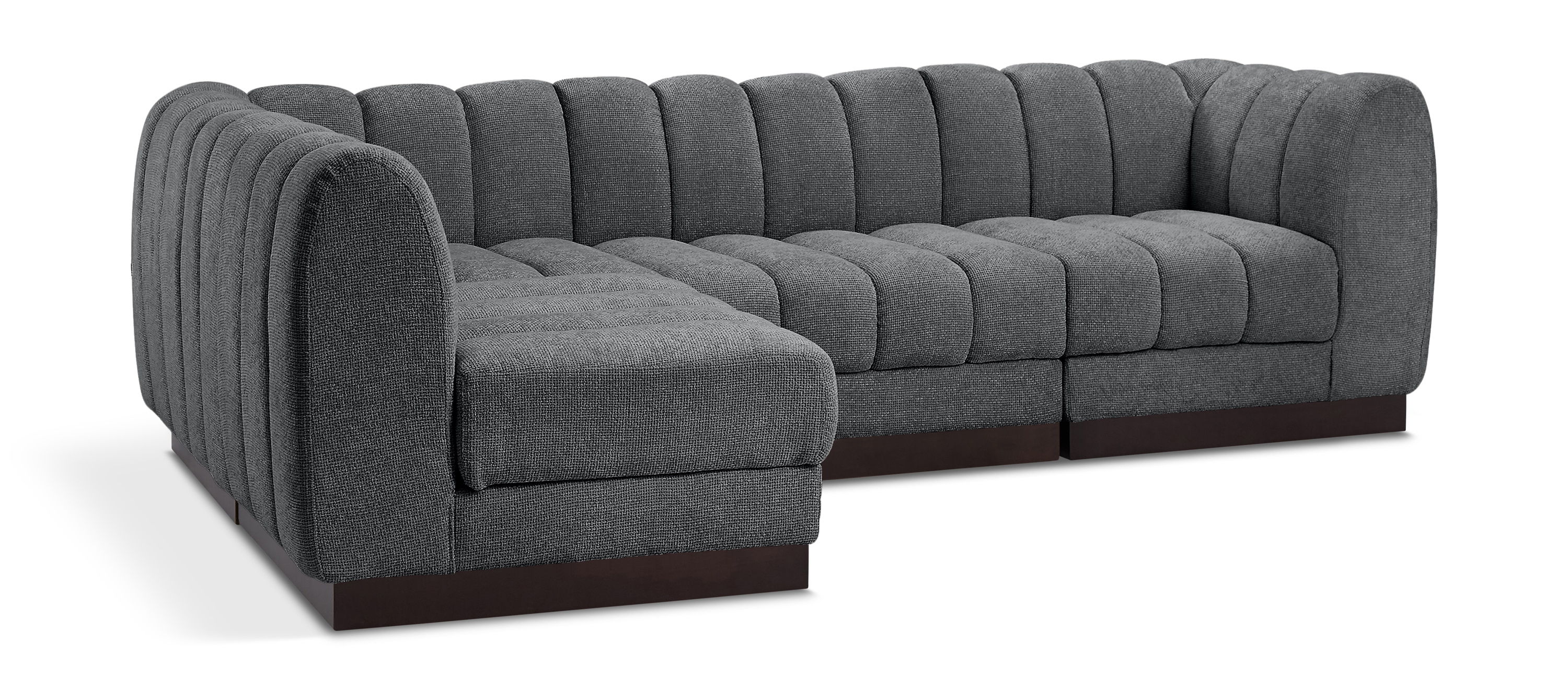 Quinn - 4 Piece Modular Sectional - Gray