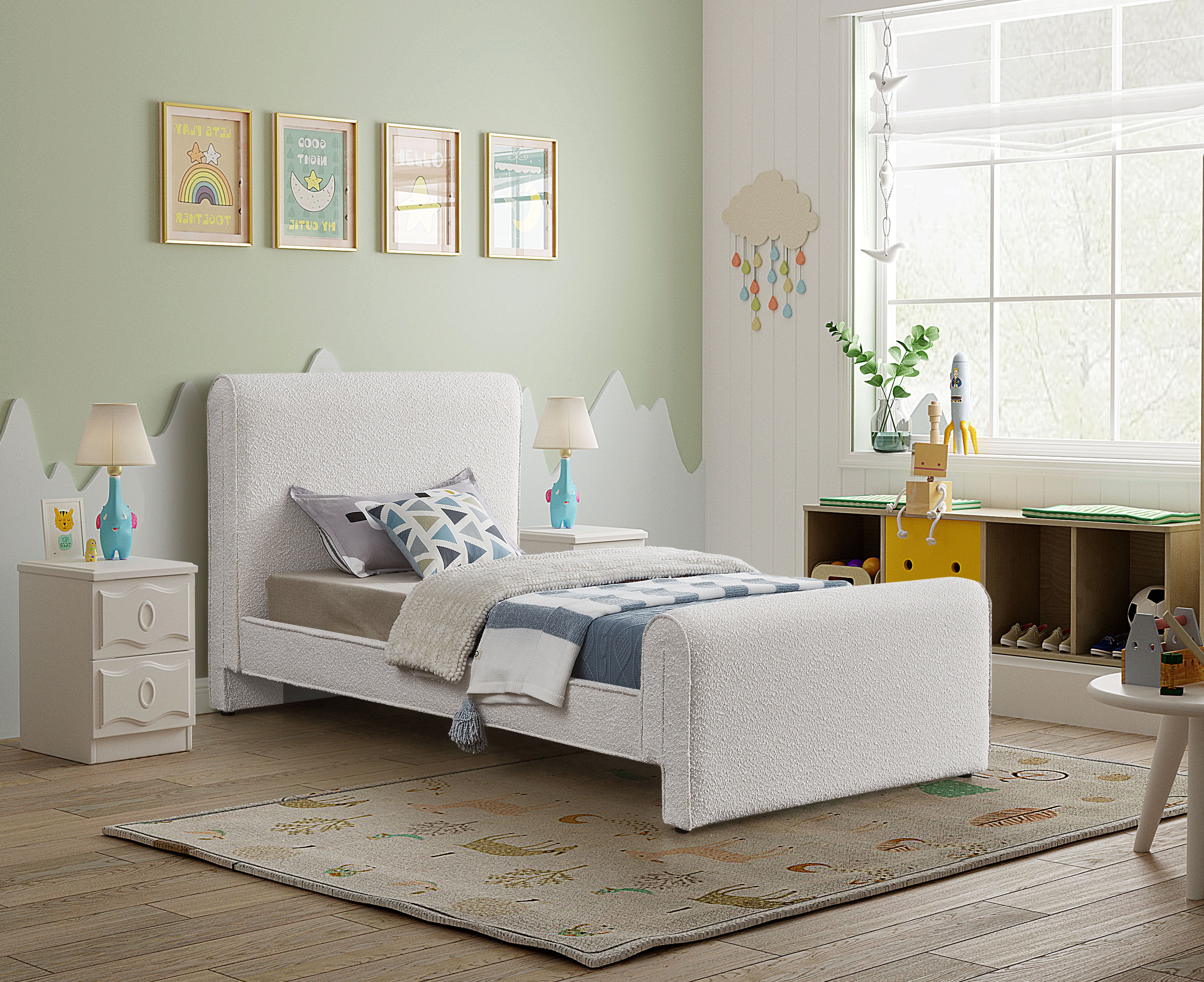 Stylus - Twin Bed - Cream