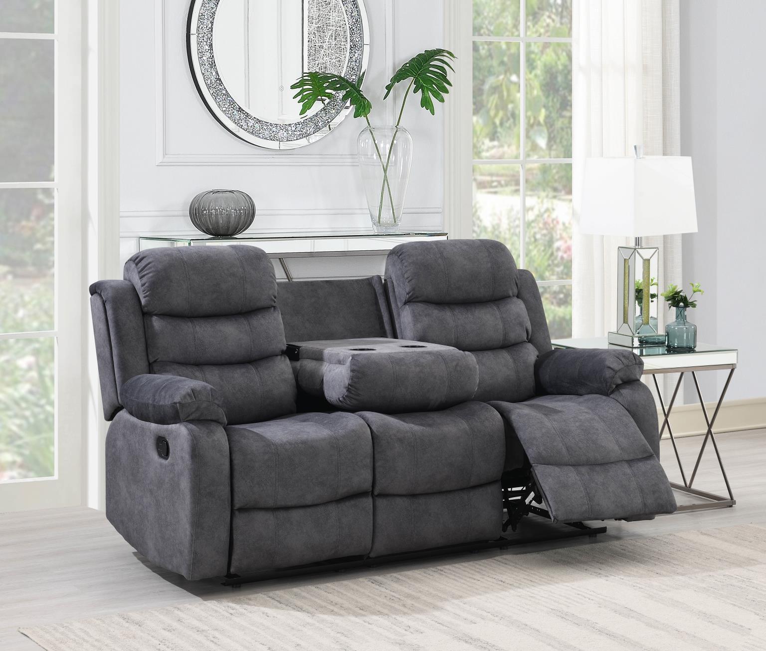 U194 - 2 Piece Living Room Set (Motion Sofa & Motion Loveseat) - Gray