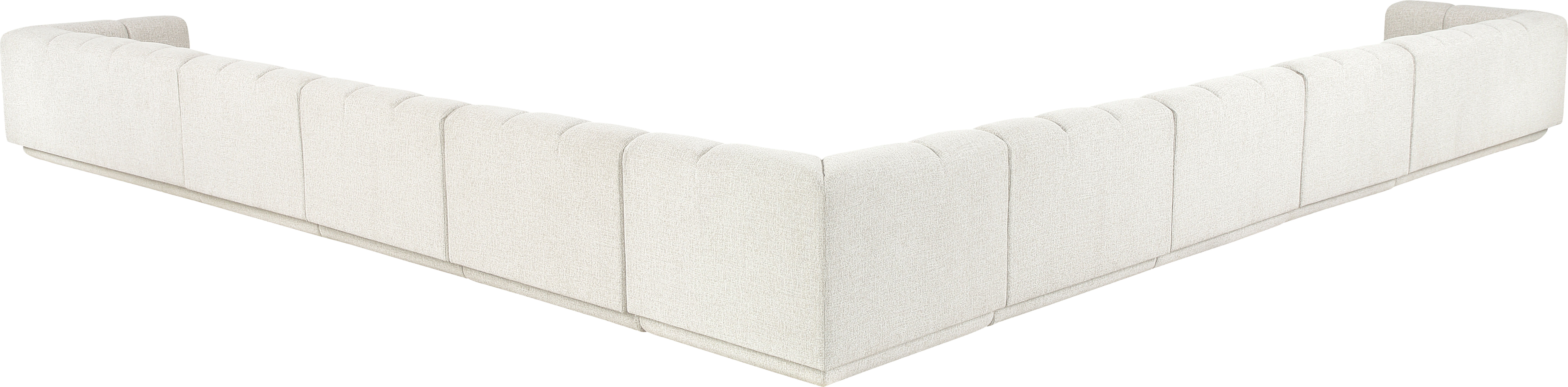 Modari - Fabric Upholstered 9 Piece Modular Sectional - Cream