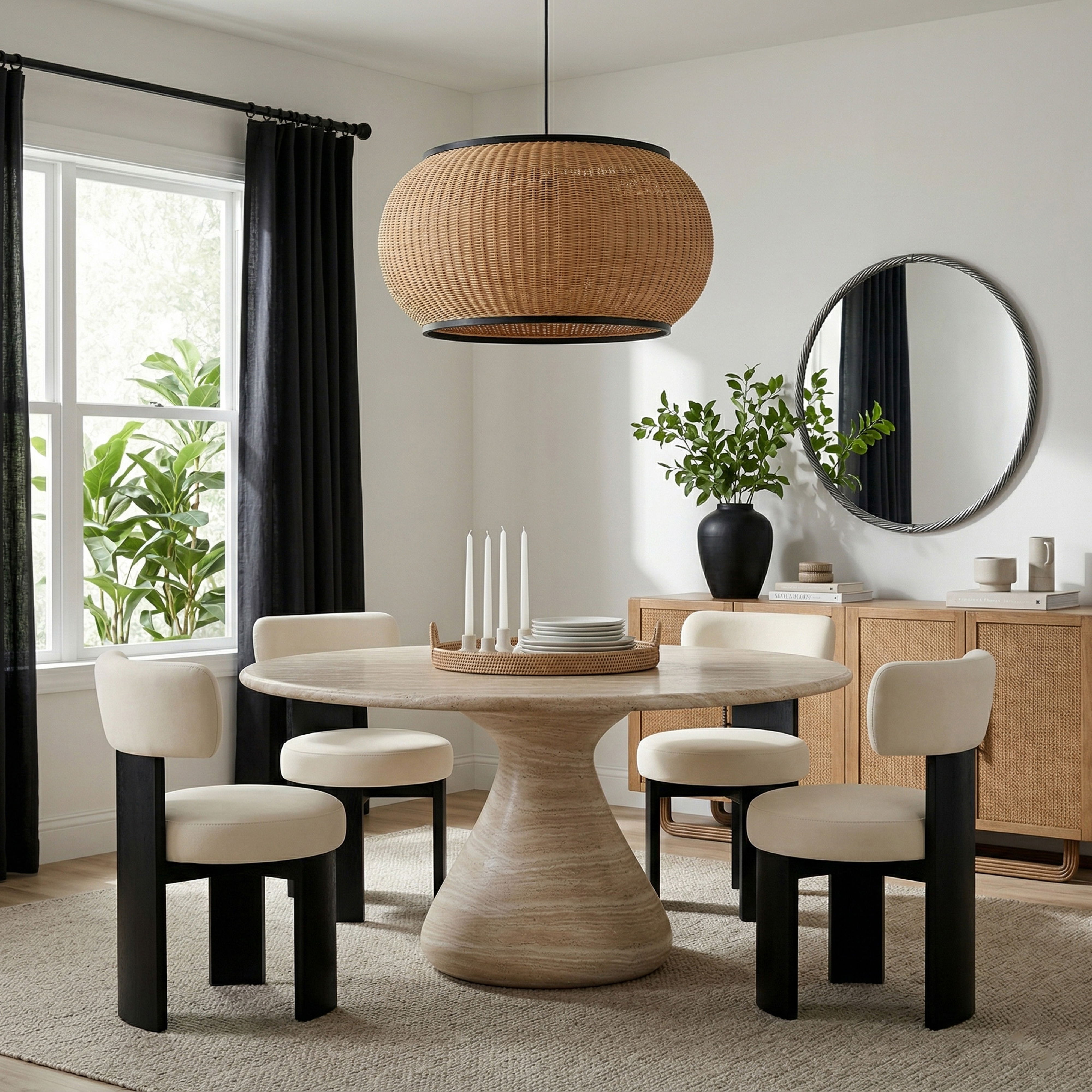 Sano - 60'' Indoor/Outdoor Dining Table - Travertine