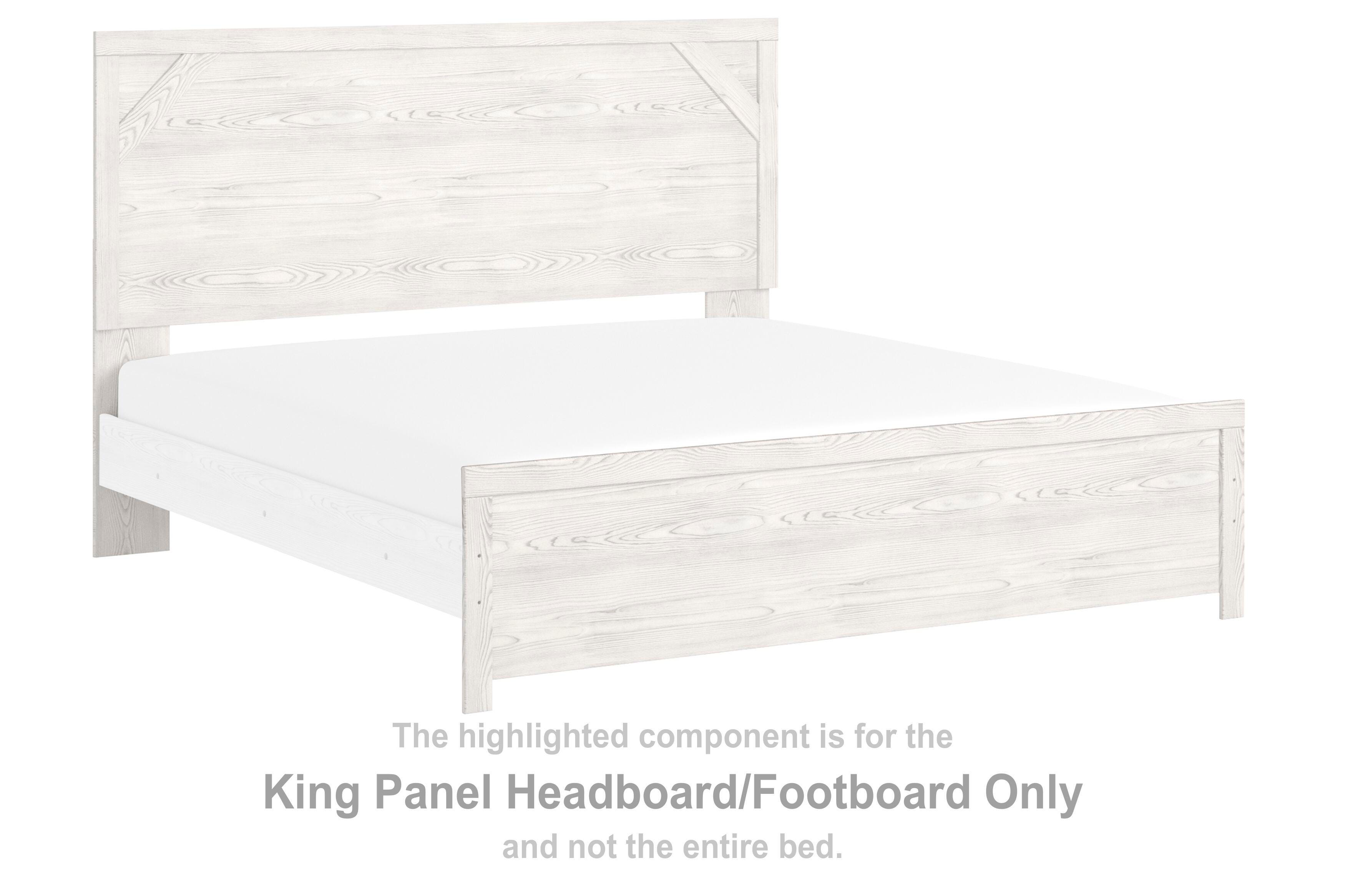 Gerridan – King Panel Headboard/Footboard – White / Gray