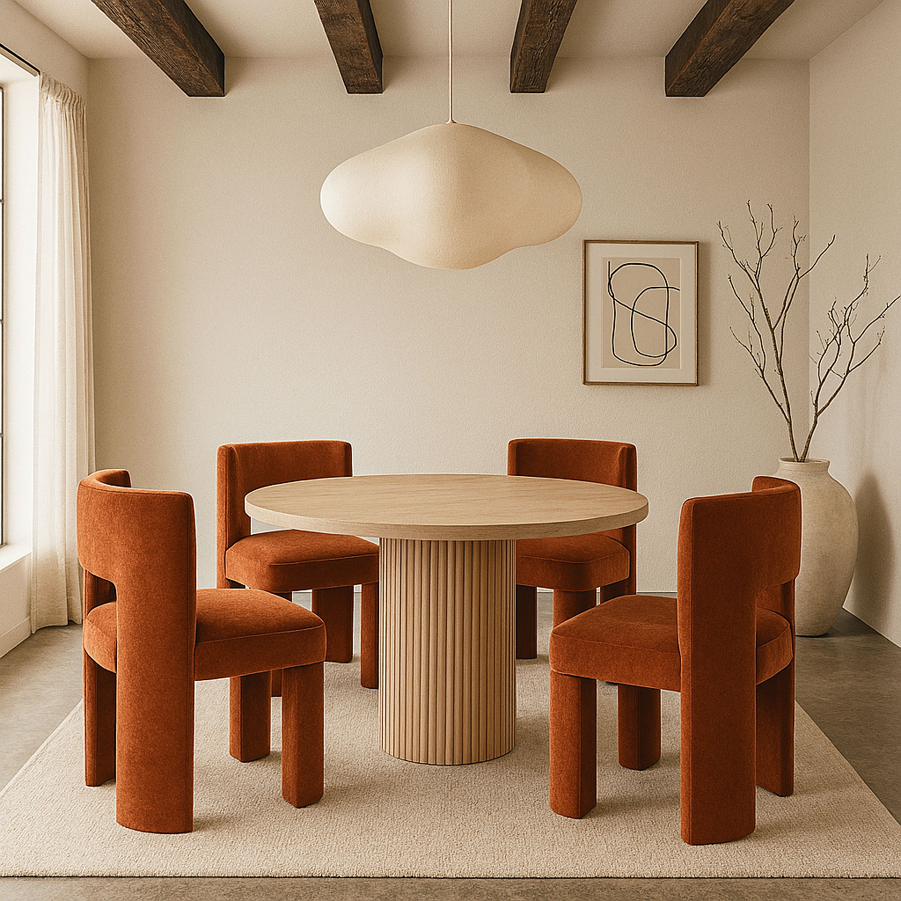 Zuno - Velvet Performance Fabric Upholstered Dining Chair (Set of 2) - Cognac
