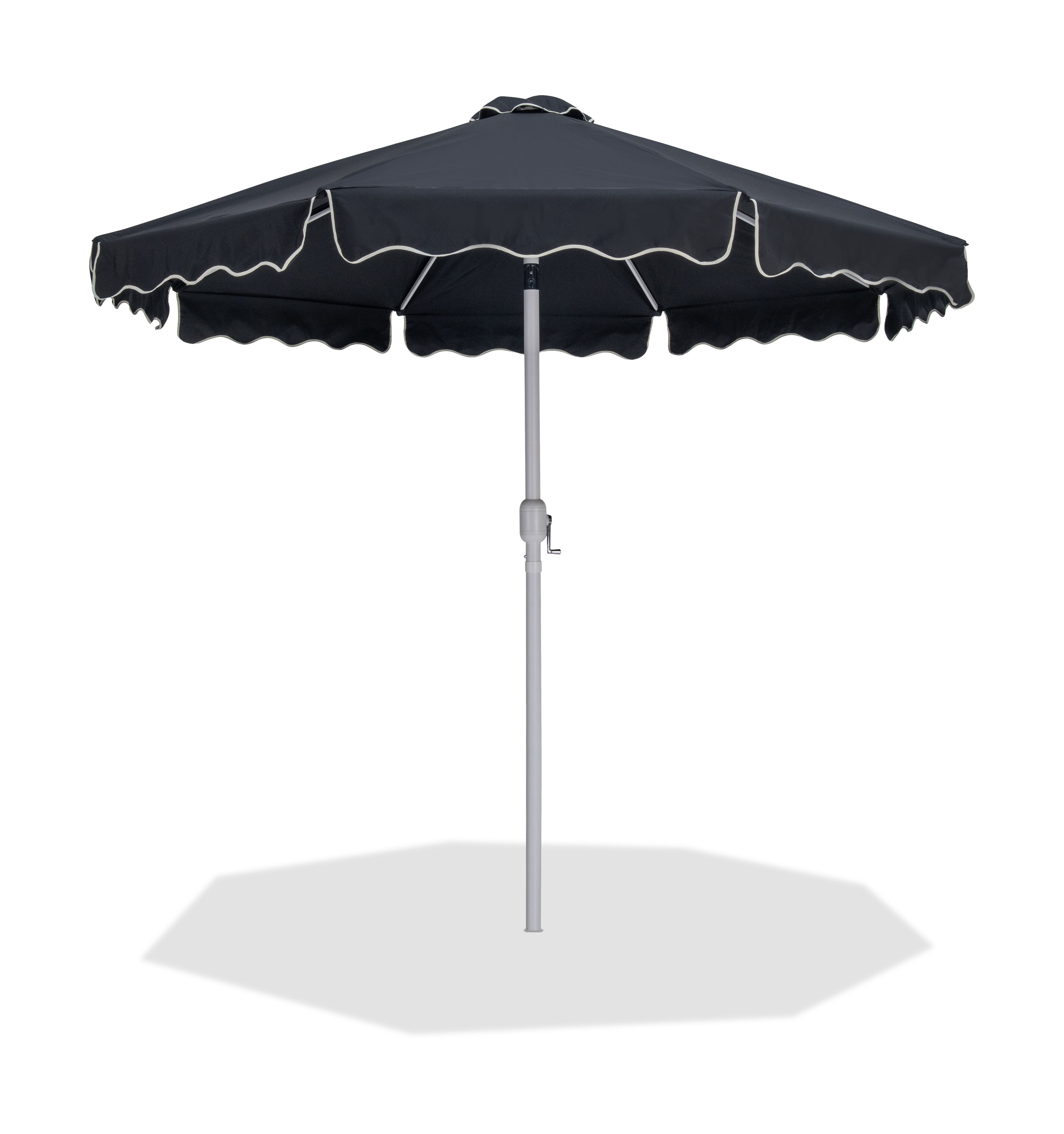Amalfi - Patio Umbrella With White Pole - Black