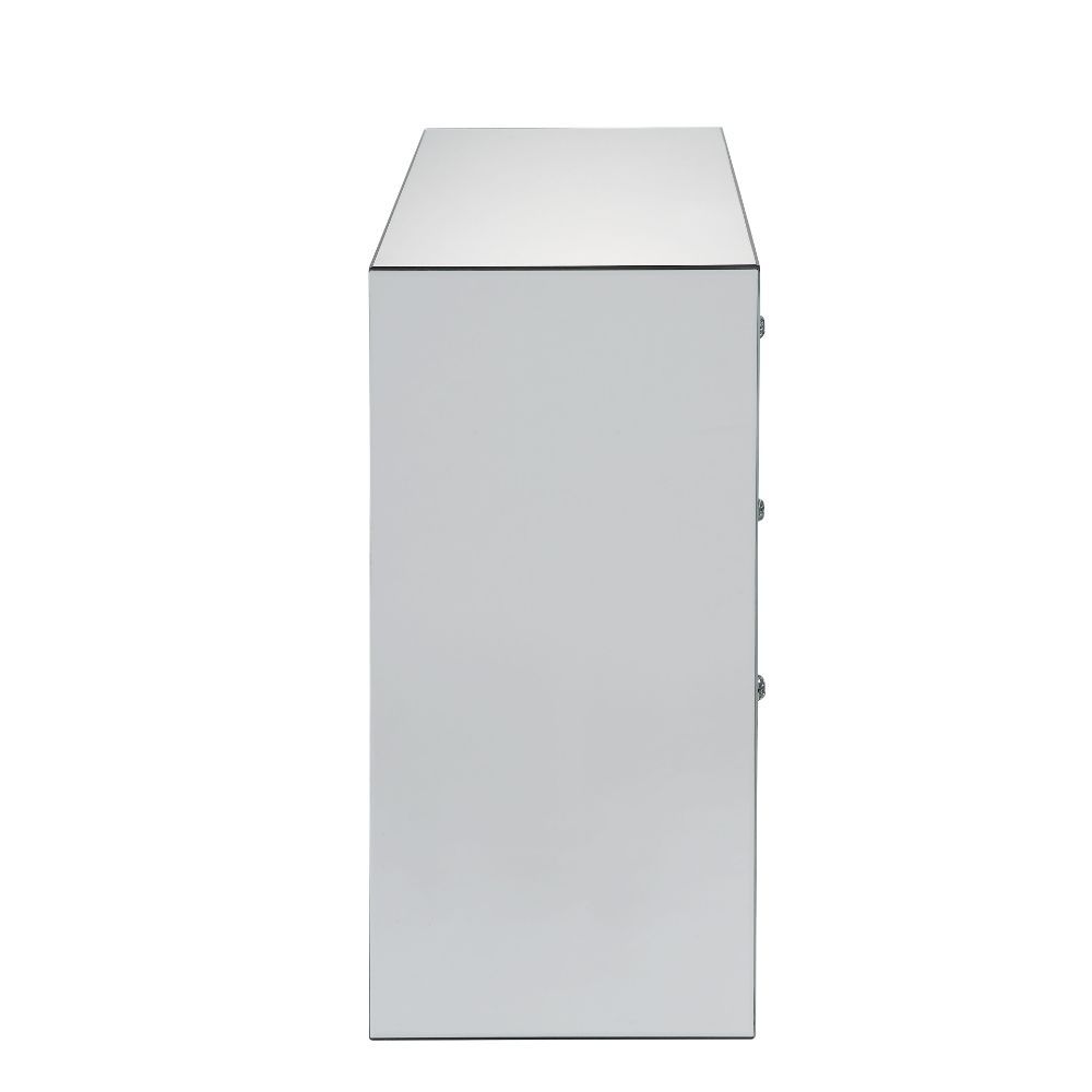 Sonia - Console Cabinet - Mirrored & Faux Agate, silver, view 3