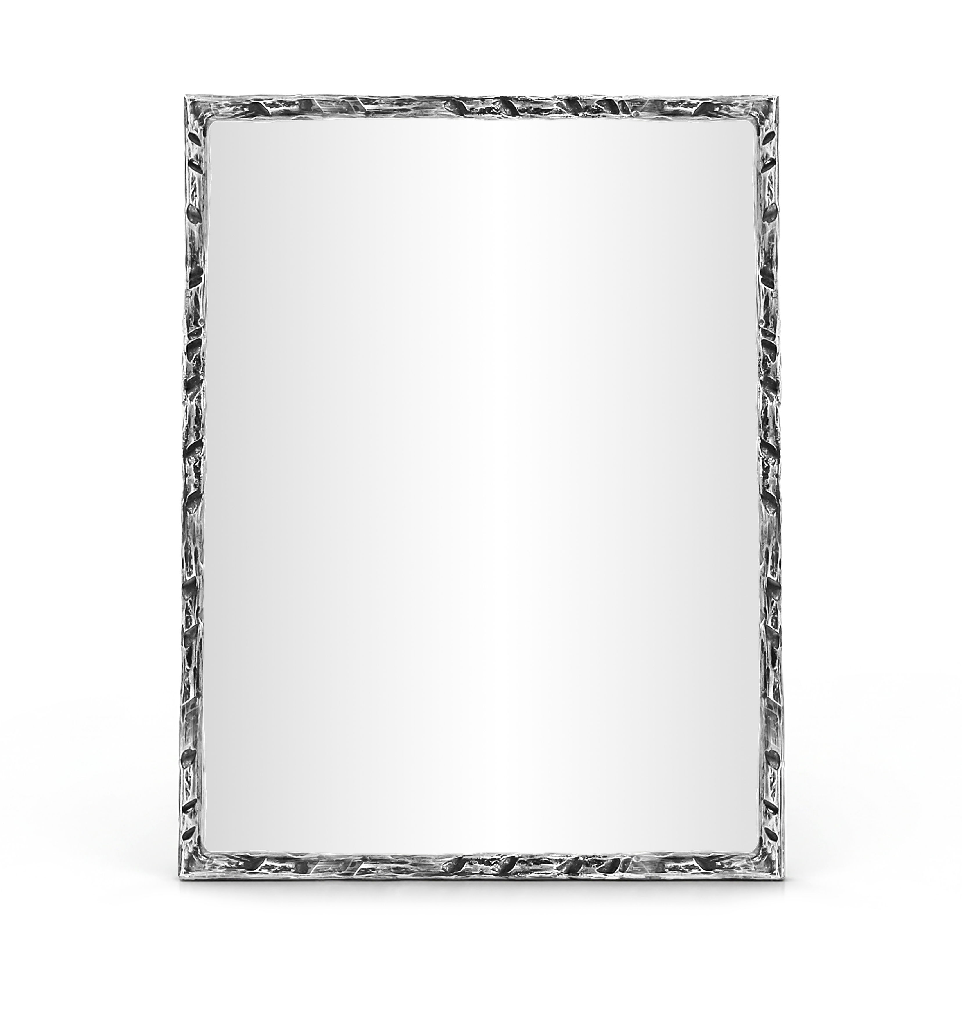 Hammer - 48" x 36" Iron Mirror - Silver