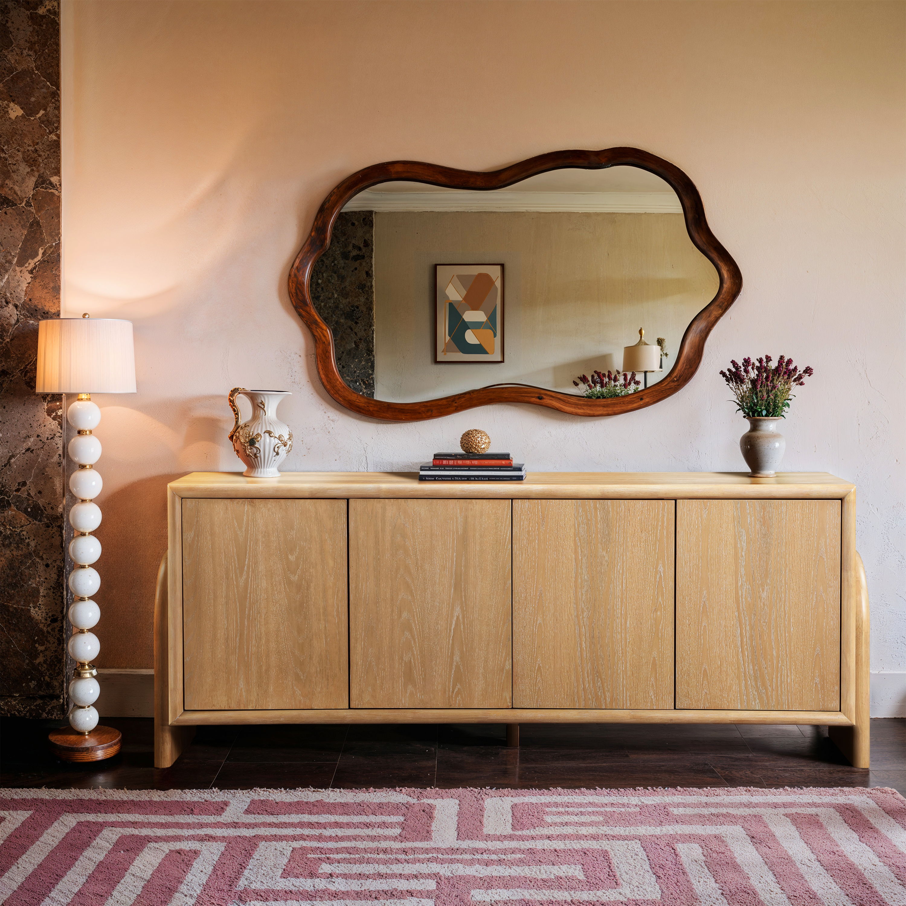 Elanor - Oak Veneer And Solid Wood Sideboard/Buffet - Natural