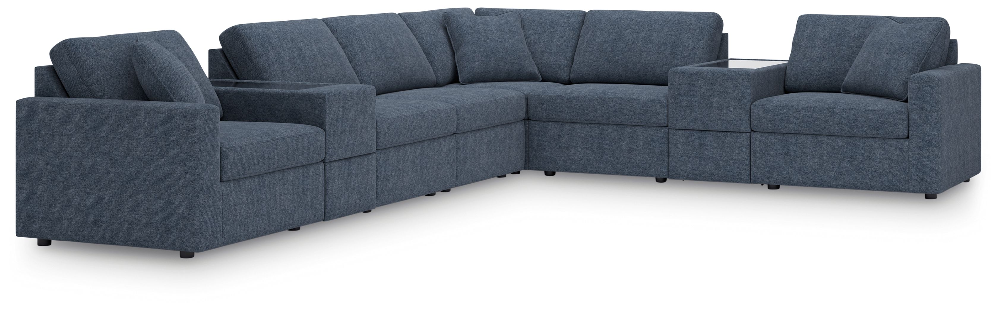 8 Pc · Sectional With 2 Storage Consoles