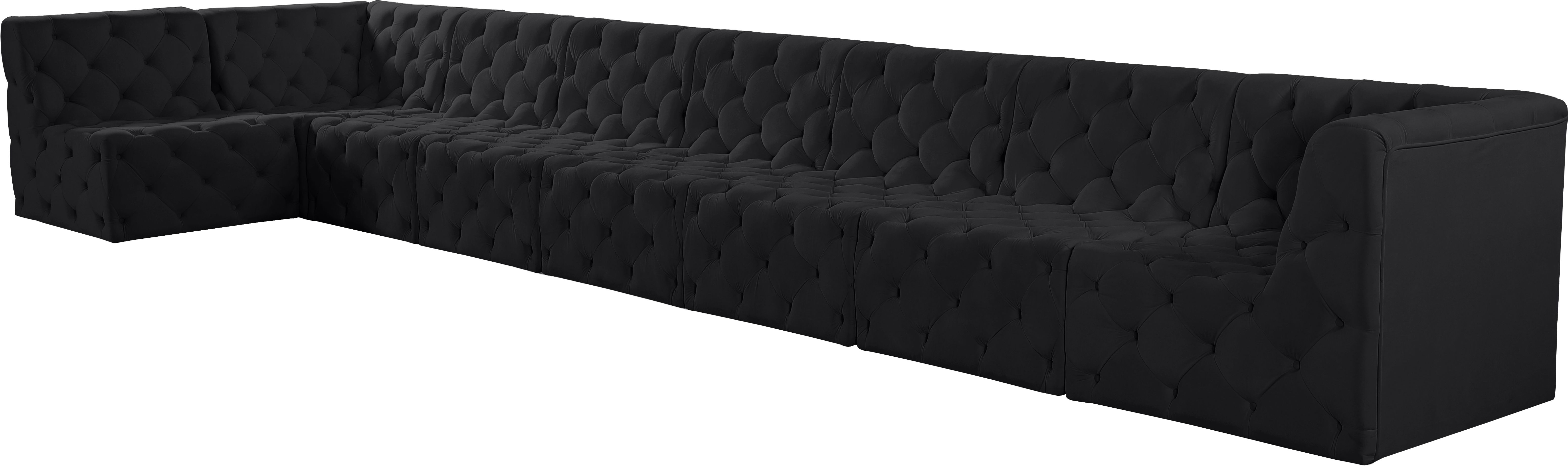 Tuft - 8 Piece Modular Sectional - Black