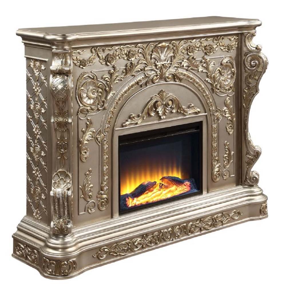 Danae - Fireplace - Antique Silver, silver, view 2