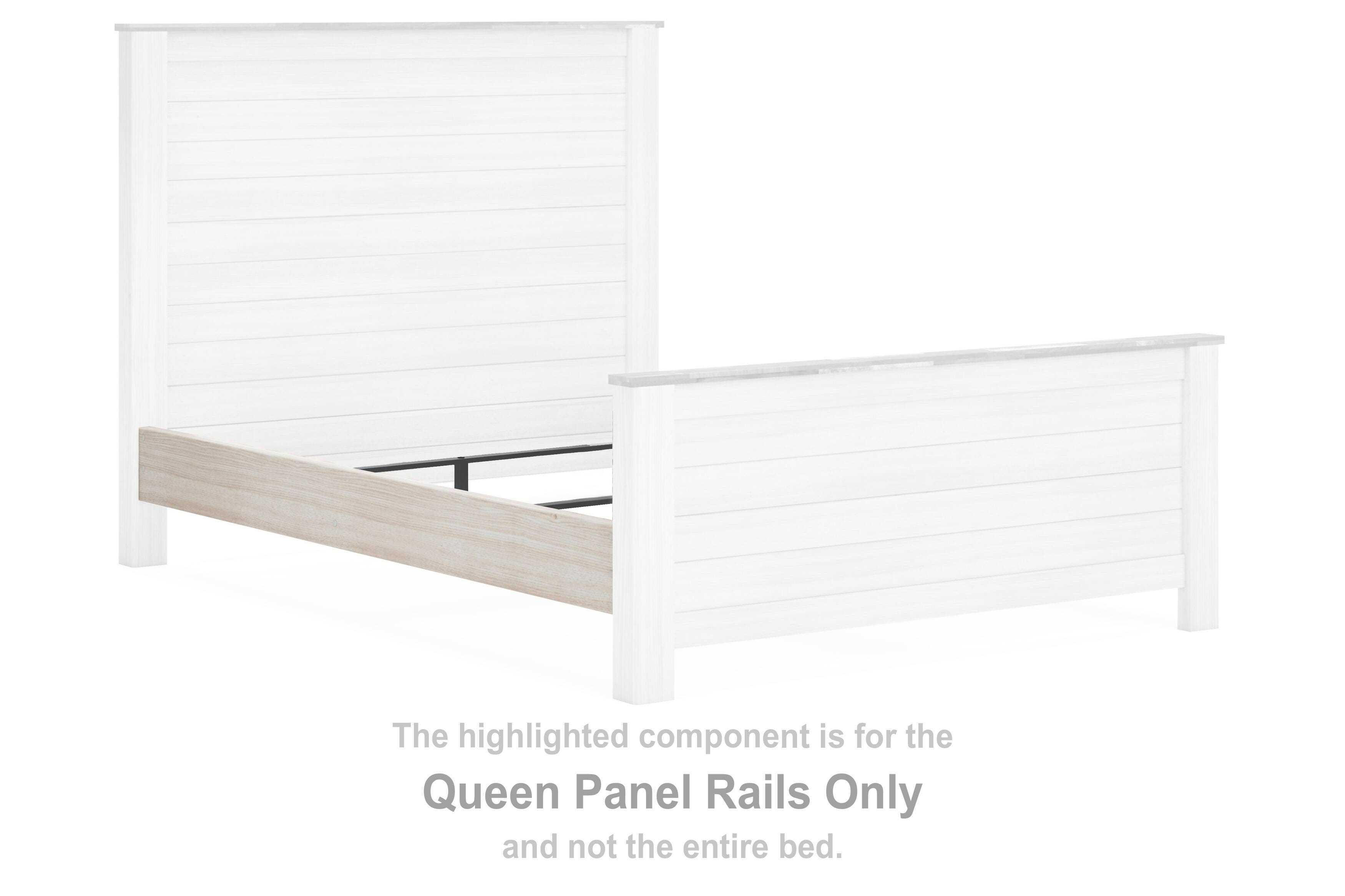 Willowton – Queen Panel Rails – Whitewash