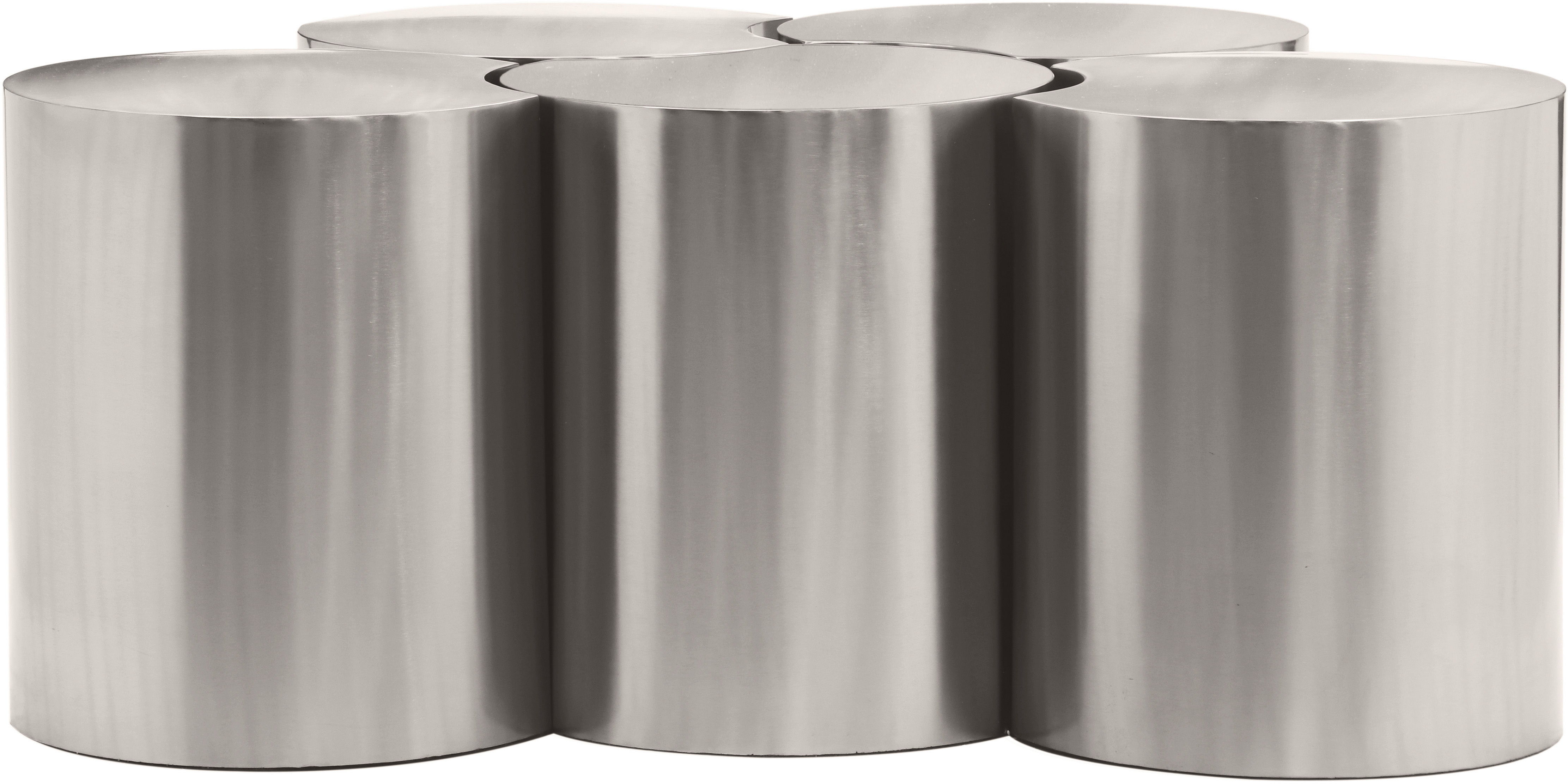 Dimple - 16" 5 Piece Modular Coffee Table - Silver