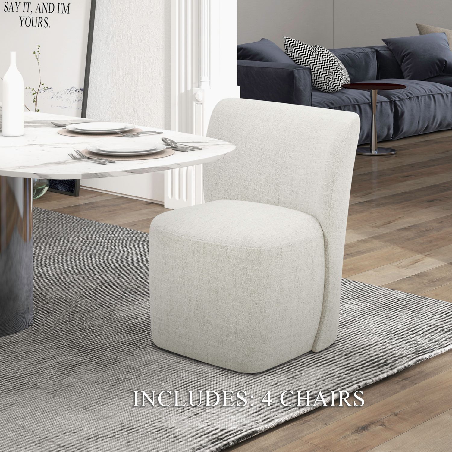 Accent Dining - Accent Dining Chairs (Set of 4) - Ivory Image
