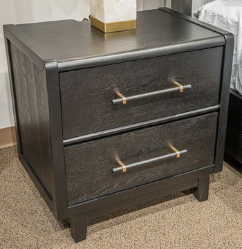 Haldenwick – Two Drawer Night Stand – Black