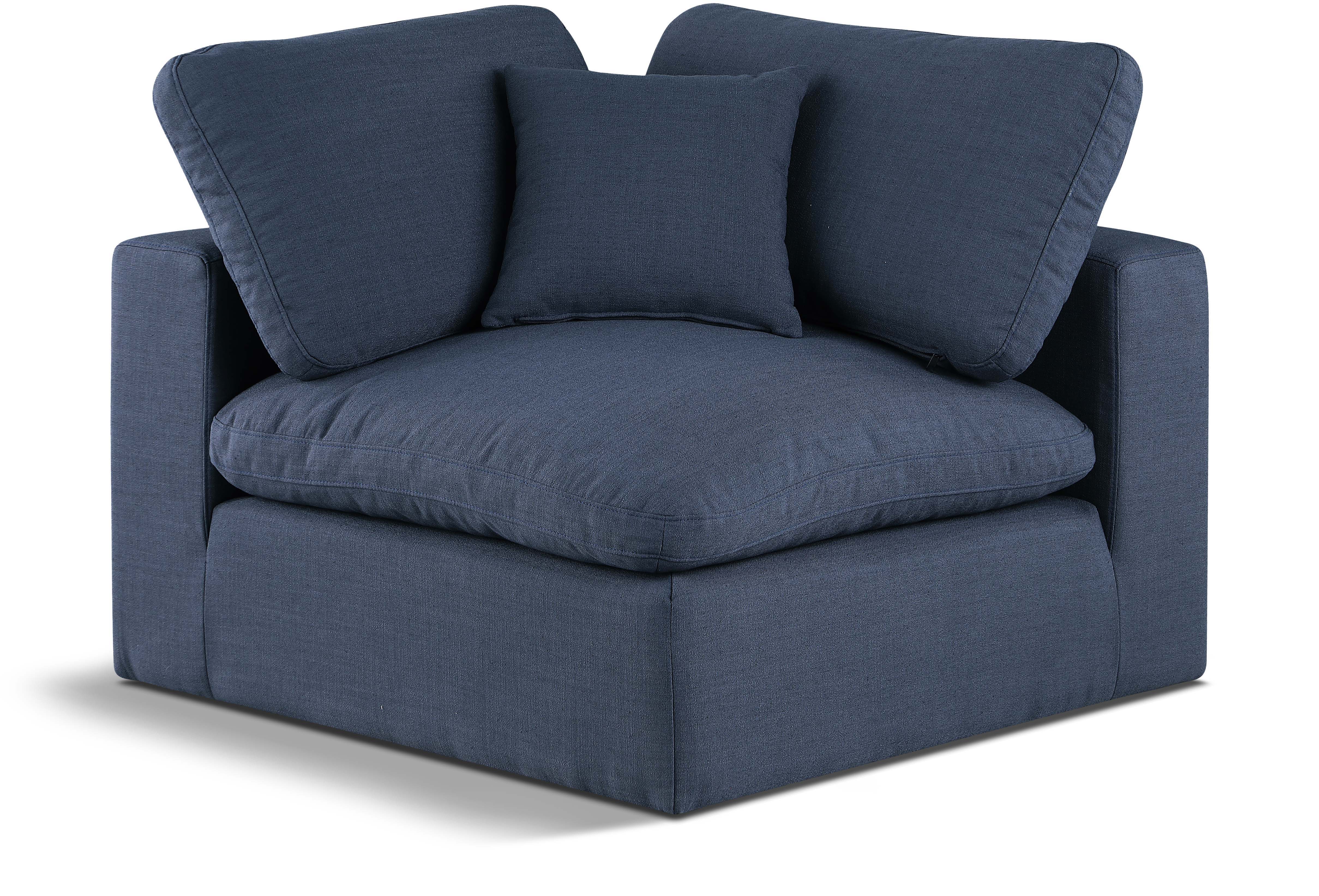 Comfy - Linen Corner Chair - Navy