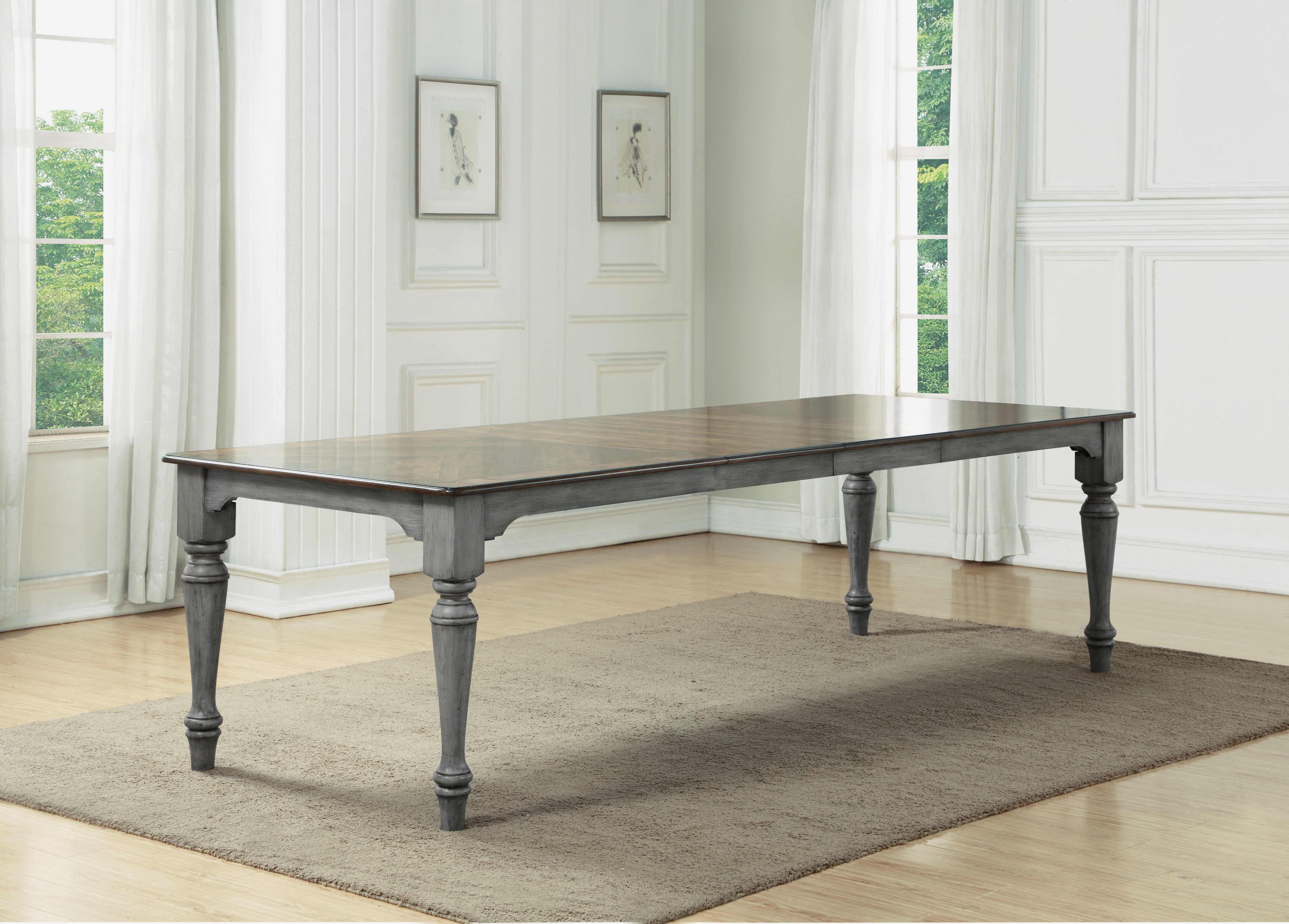 Plymouth - Rectangular Dining Table - Gray, gray, view 6