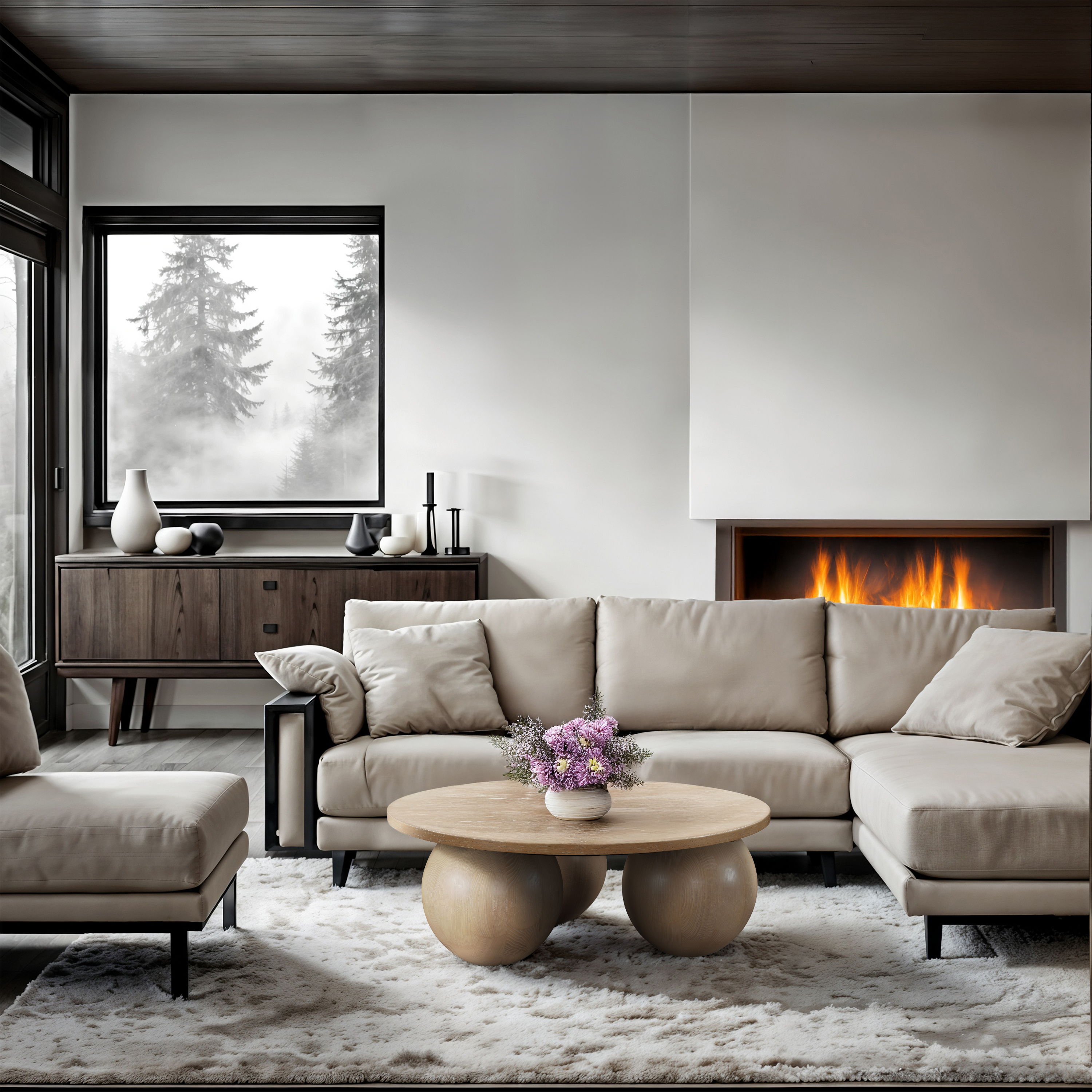Fitch - Wood Oak Veneer Coffee Table - Natural