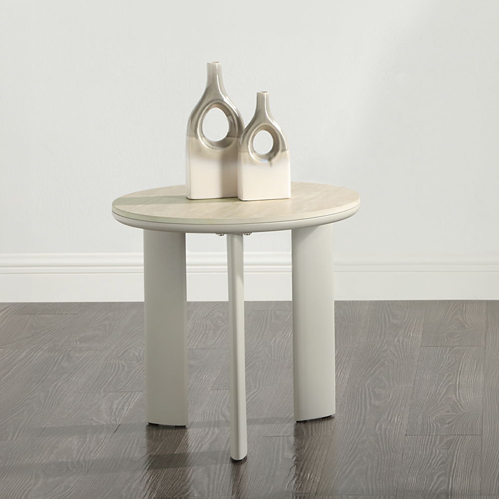 Ingram - End Table - Sintered Stone & Light Gray, light gray