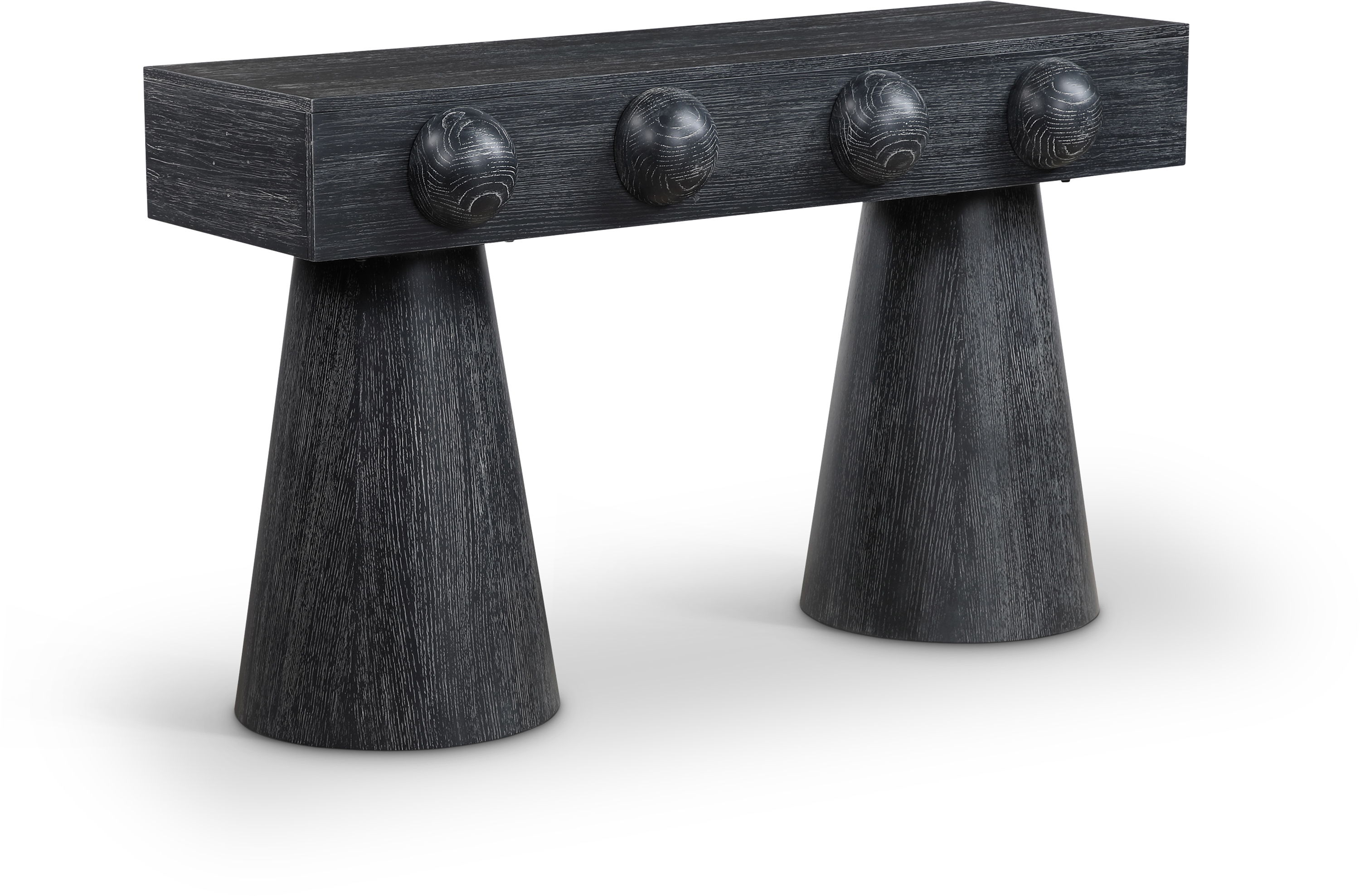 Bracciano - Oak Veneer Console Table - Black