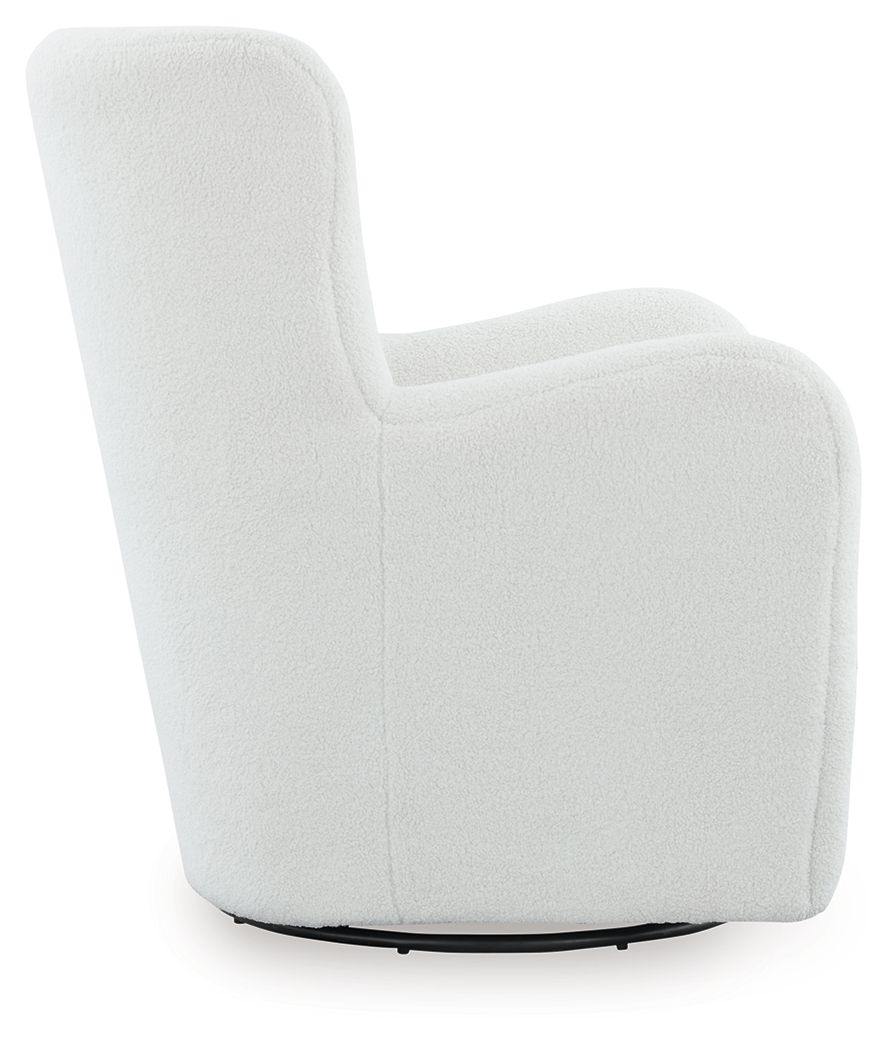 Ashley Furniture Rowenburg - Swivel Glider Accent Chair - Cream - Image 4