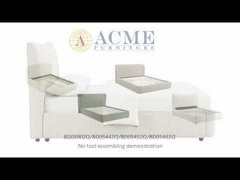 Renee - Queen Bed - Aperol Beige Chenille, beige, view 7