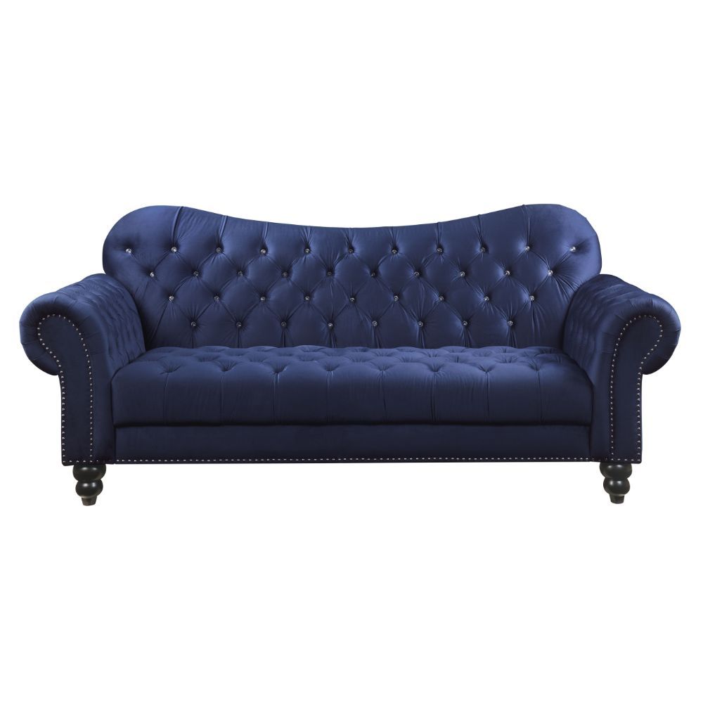 Iberis - Sofa - Navy Velvet, blue, view 2