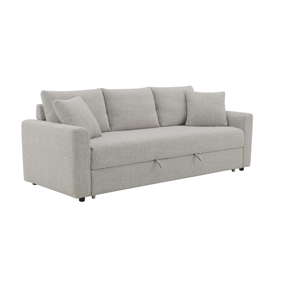 Connie - Sofa With Sleeper - Gray Boucle, beige, view 2