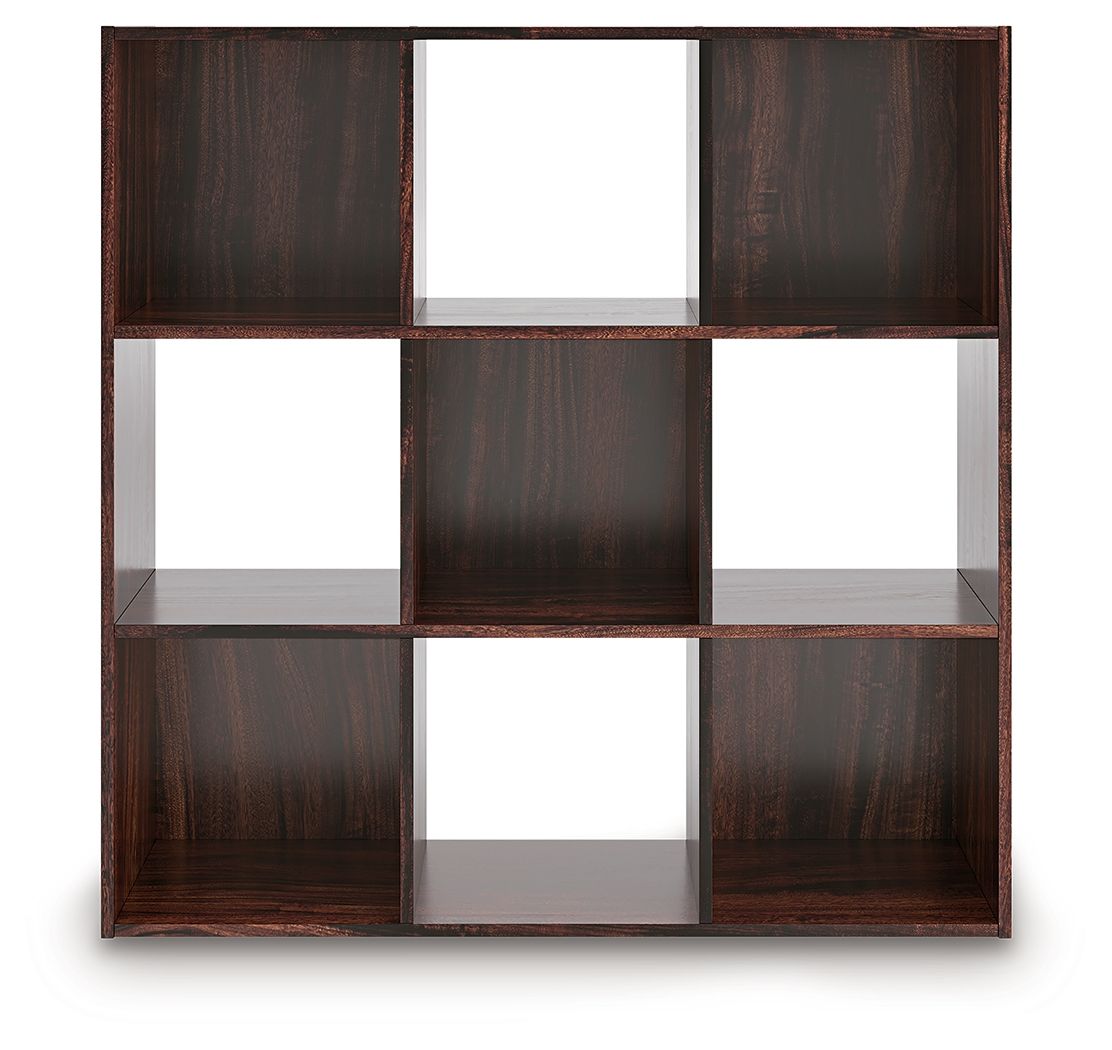 Ashley Furniture Glosmount - Nine Cube Organizer - Cherry / Light Brown - Image 2