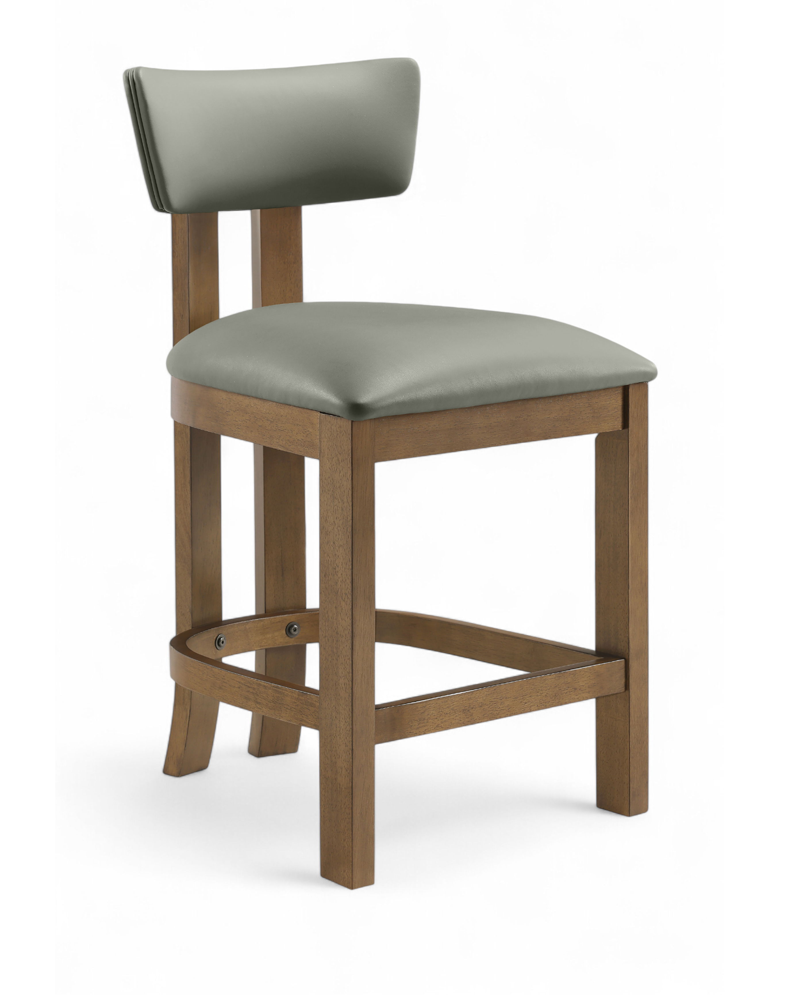 Lavrin - Vegan Leather Upholstered Counter Stool (Set of 2) - Olive