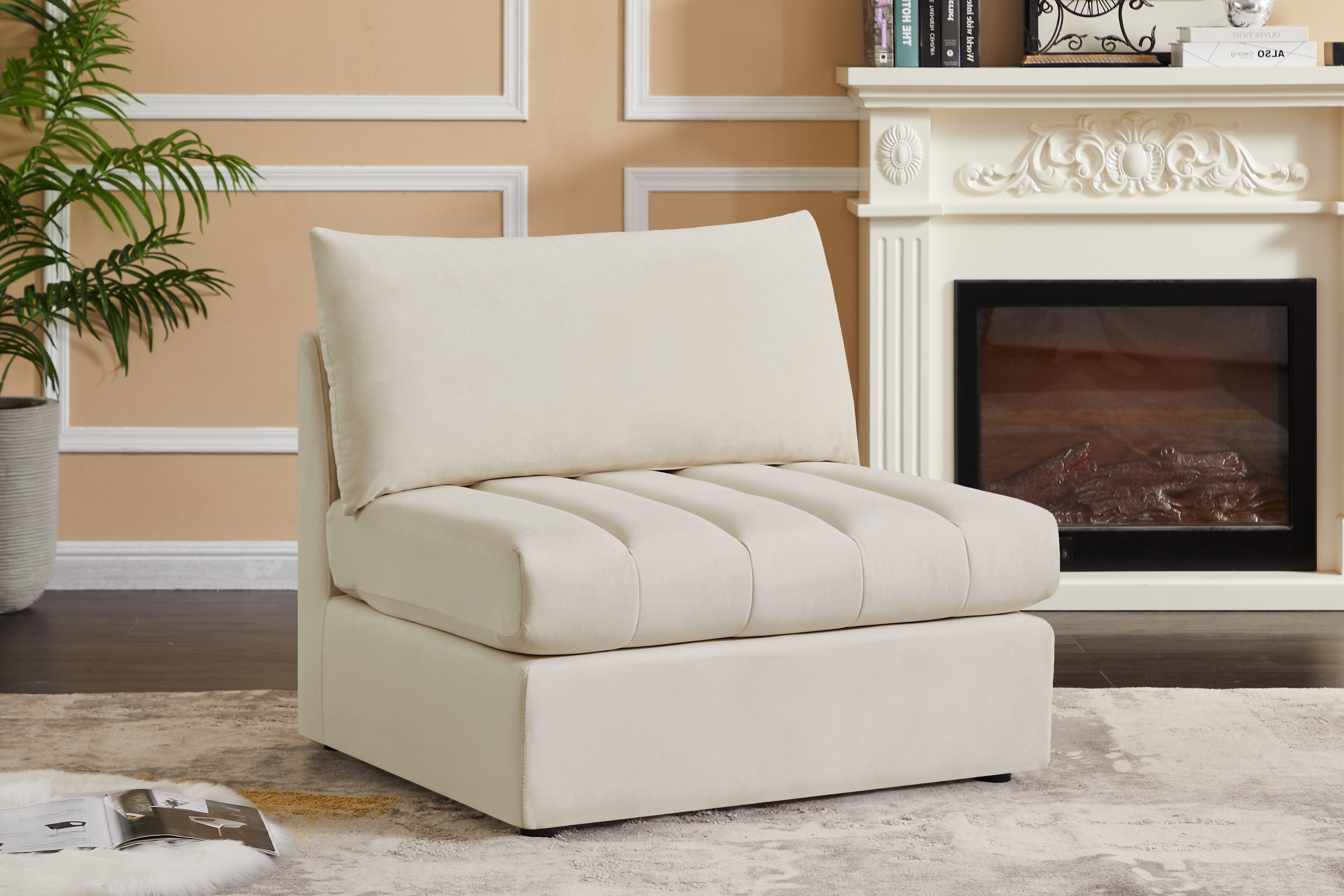 Jacob - Armless Chair - Cream