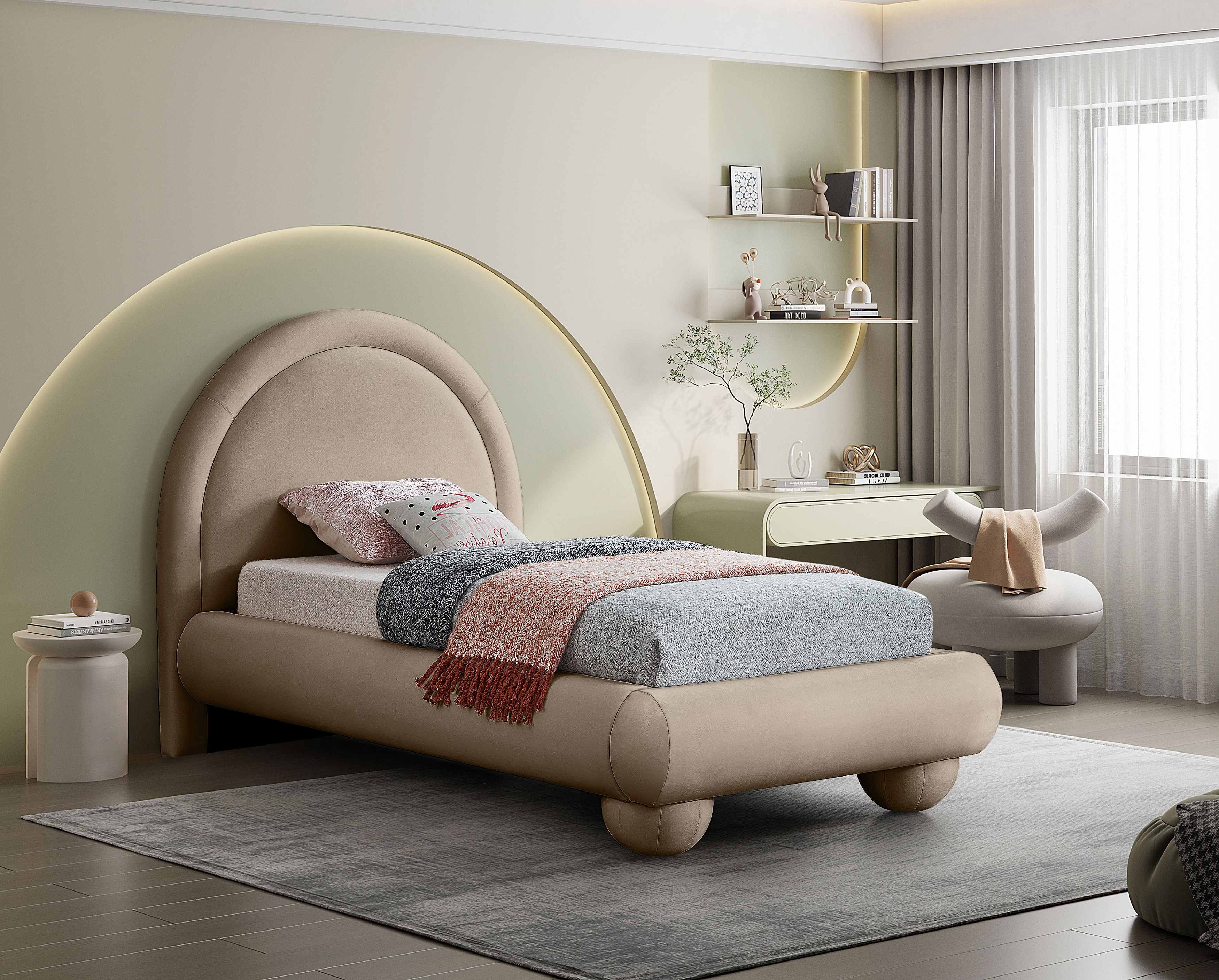 Madrid - Twin Bed - Taupe