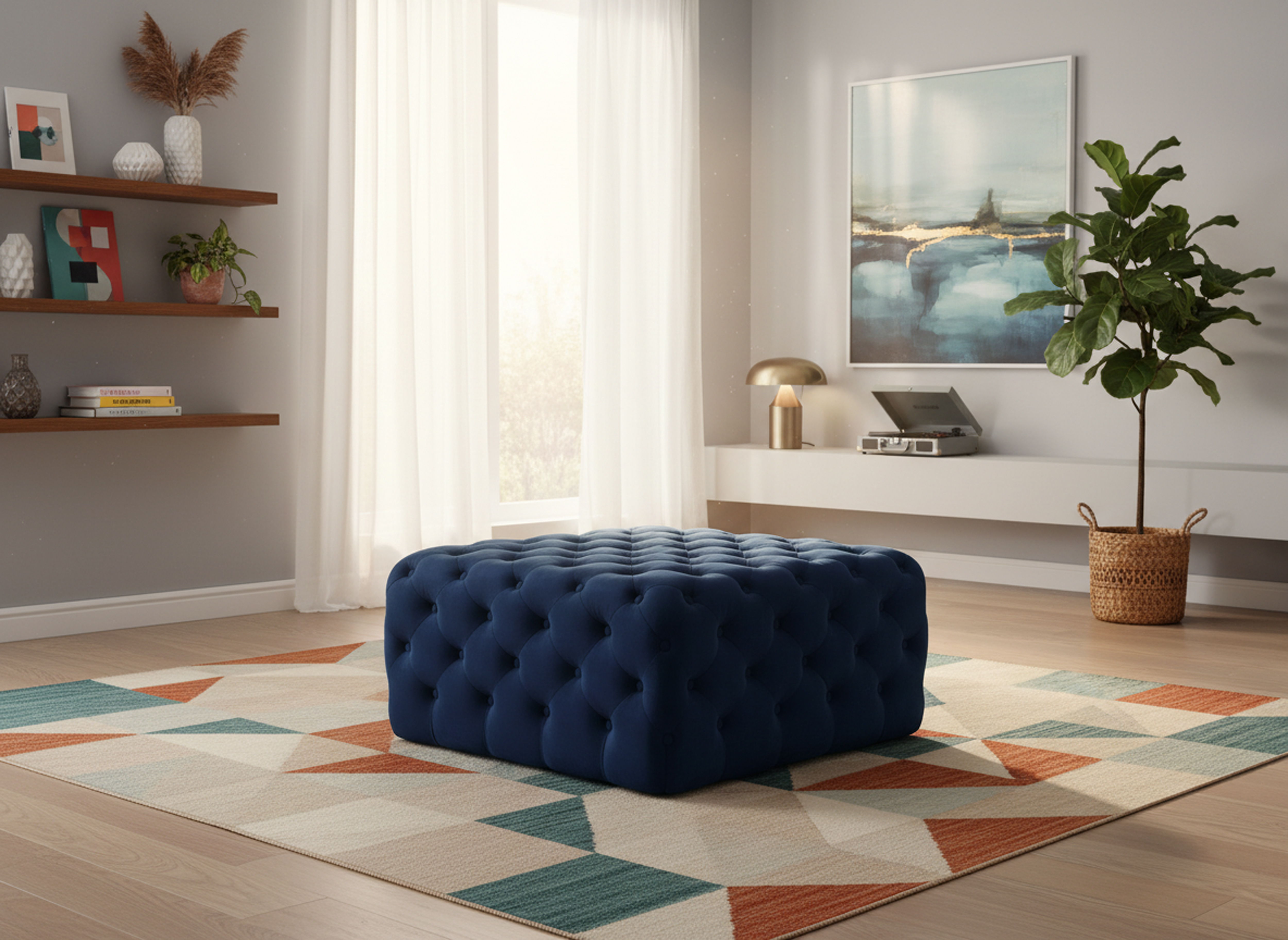 Ariel - Ottoman / Bench - Navy