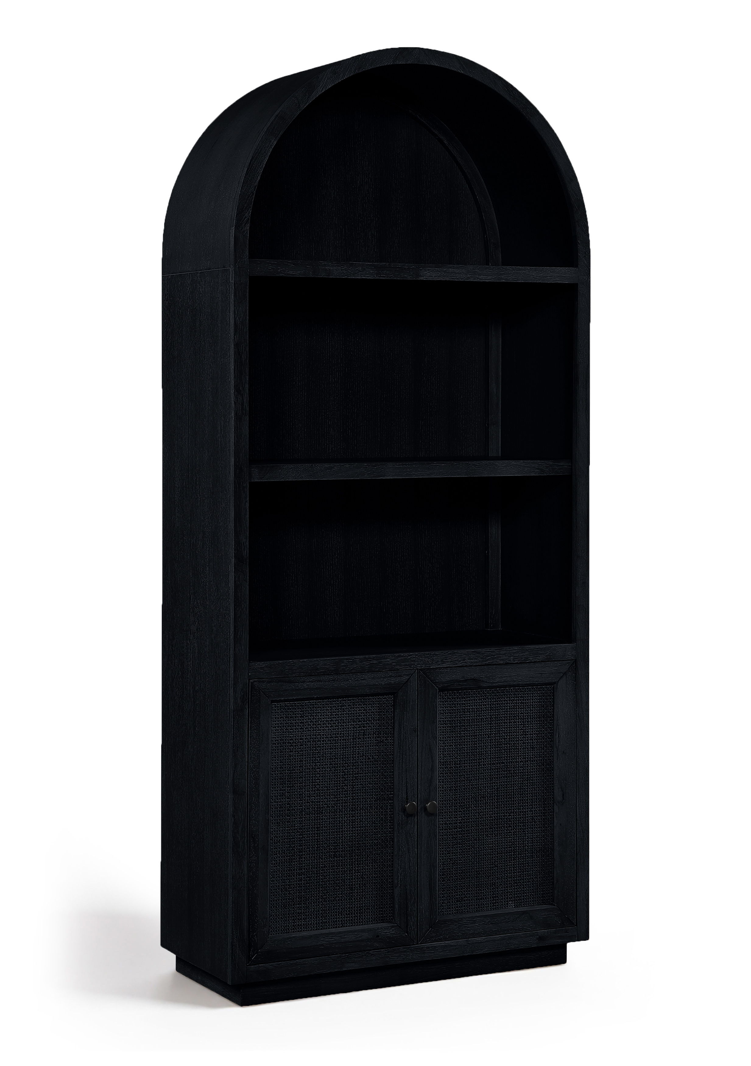 Botanical - Oak Veneer And Solid Wood Bookcase - Black