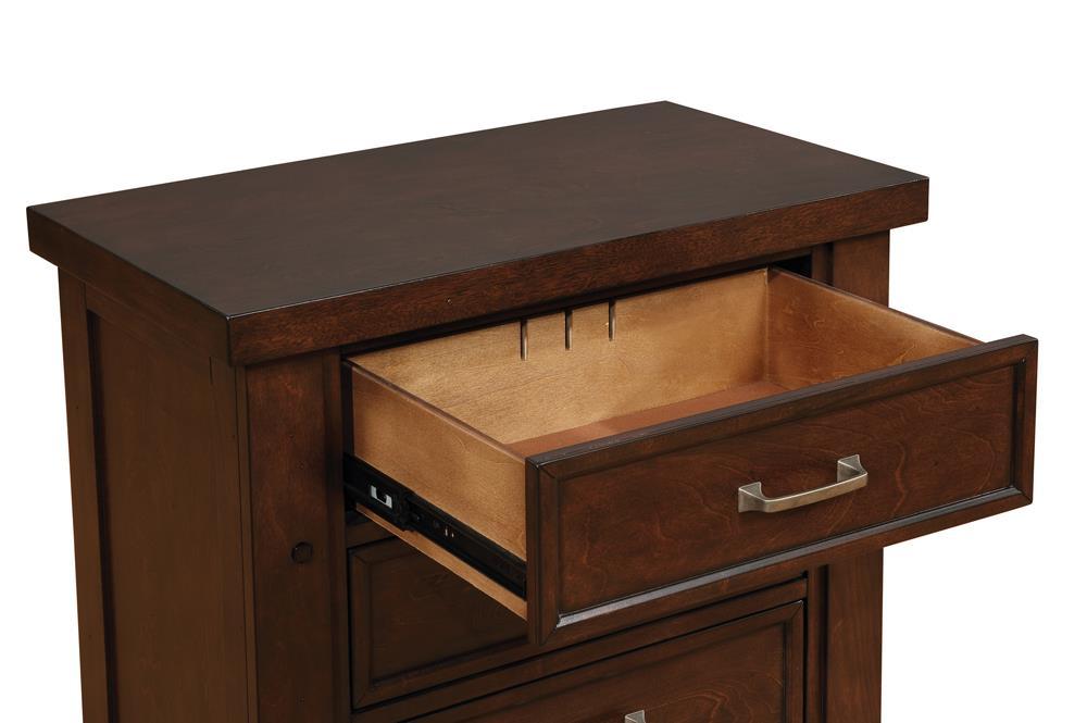 Barstow 3-Drawer Rectangular Nightstand Pinot Noir Image