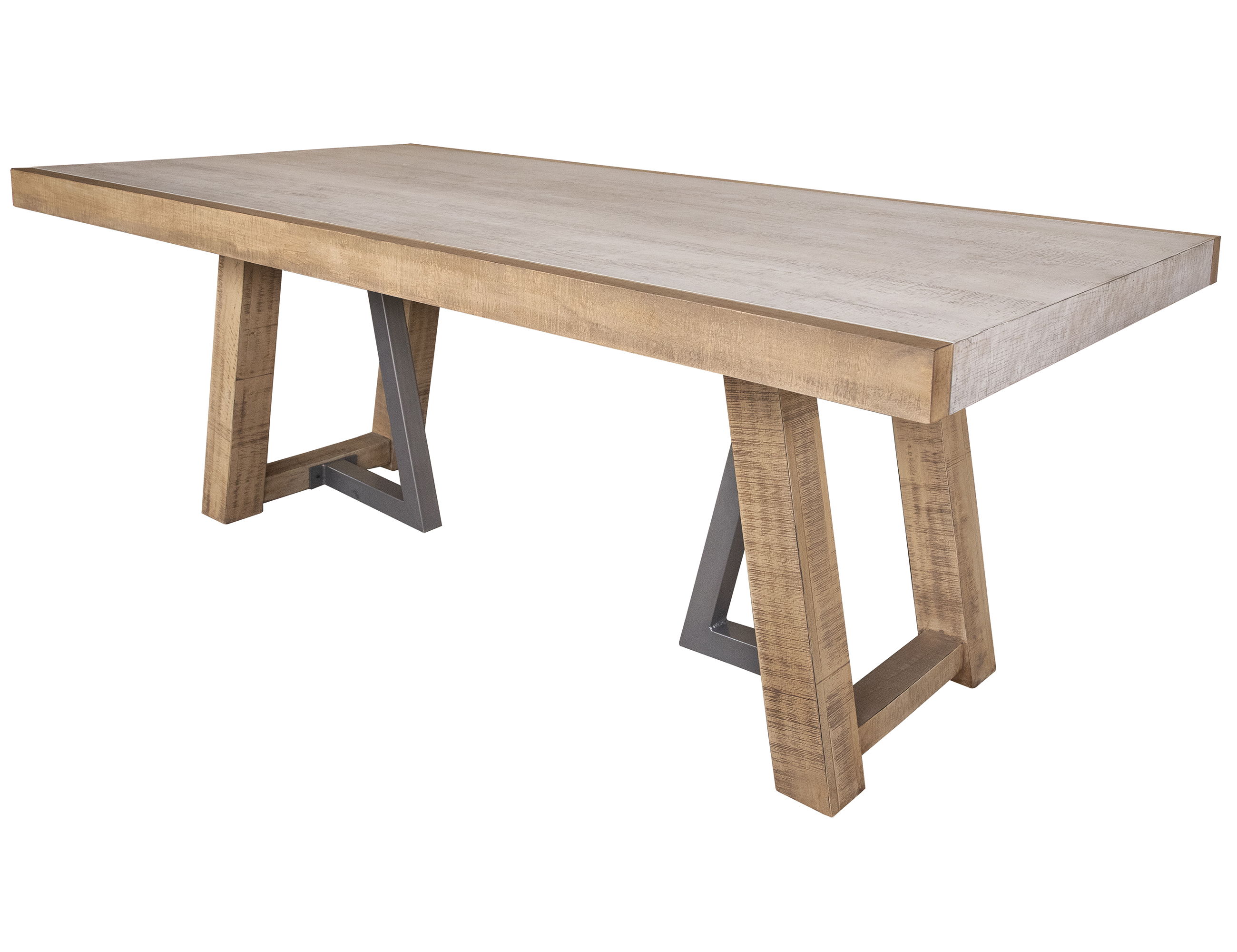 International Furniture Direct Mita - Table - Honey Brown / Light Gray