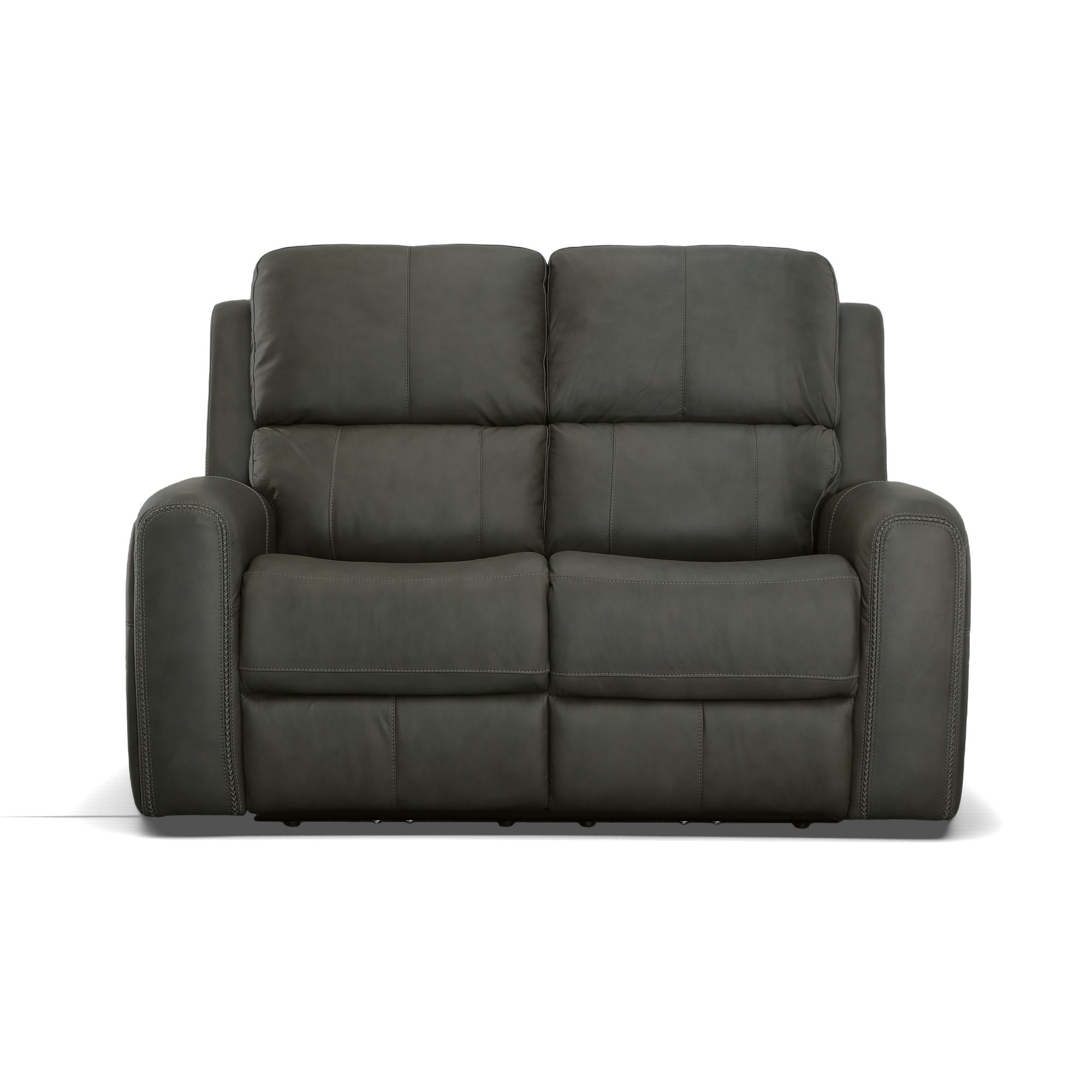 Linden - Power Reclining Loveseat With Power Headrests & Lumbar - Charcoal, dark gray, view 3