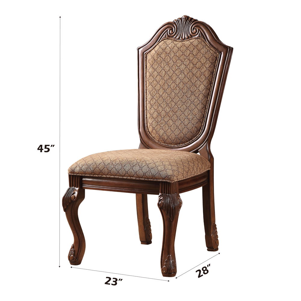 Chateau De Ville - Side Chair (Set of 2) - Fabric & Cherry, dark brown, view 8