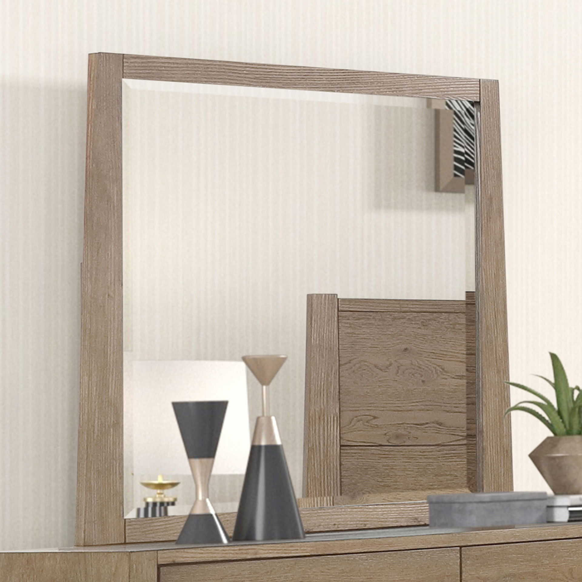Viera - Landscape Mirror - Natural Oak, light brown