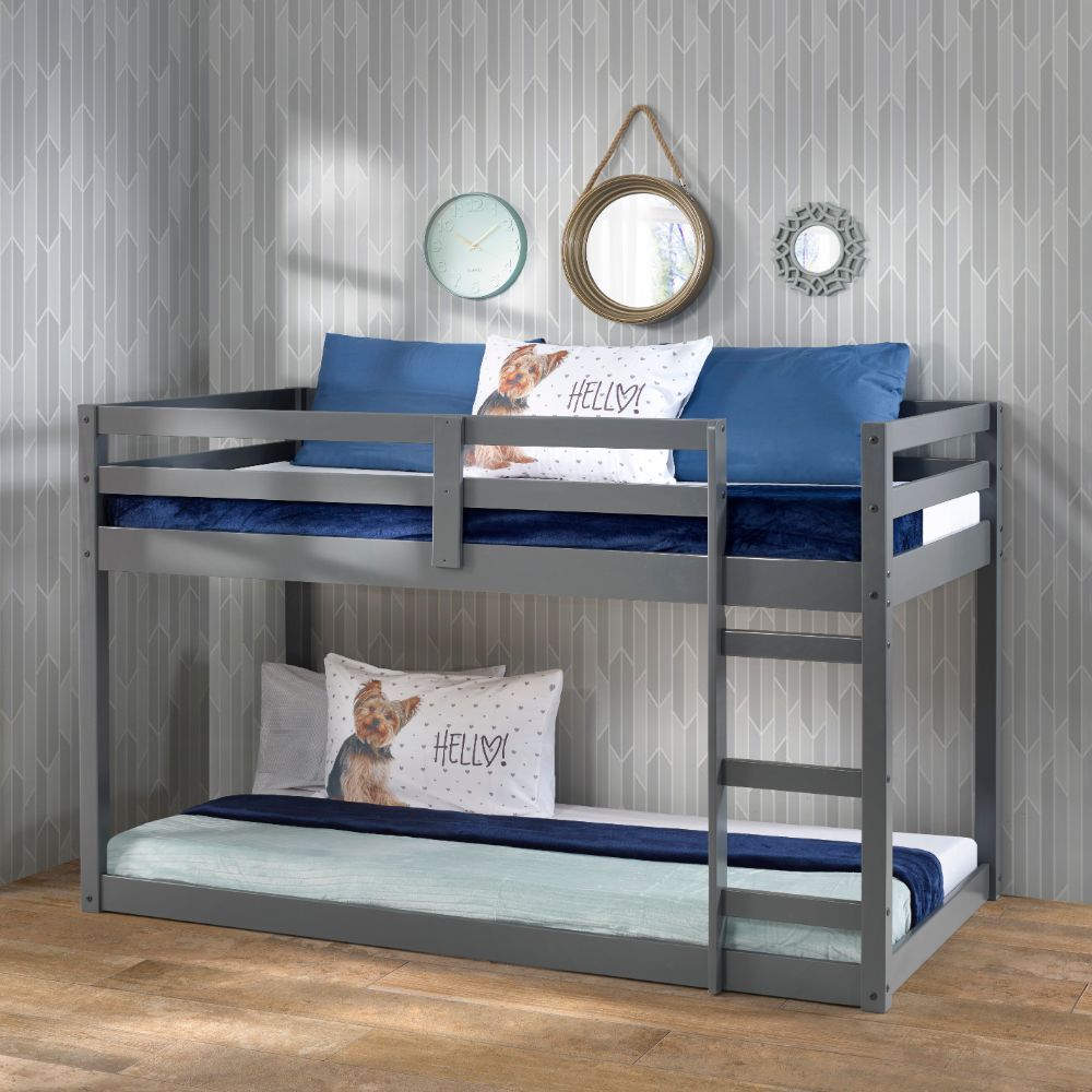 Gaston - Twin Loft Bed - Gray, gray